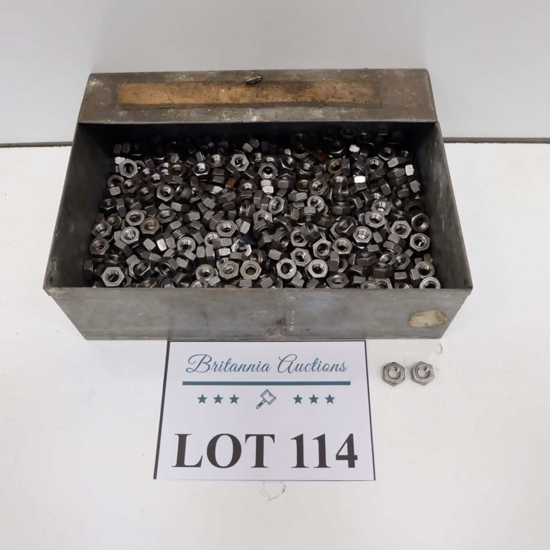 Quantity of Hex Nuts as Lotted. Labelled M8 Mild Steel.