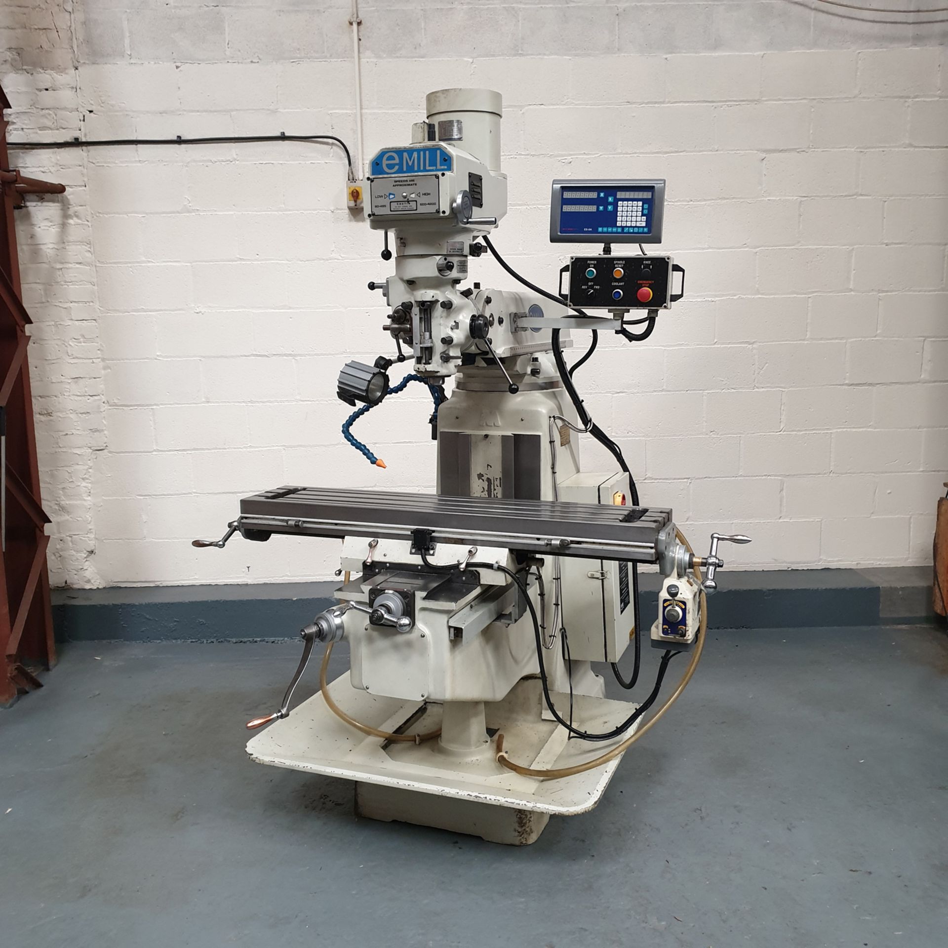 ARCO Model E-Mill Vari-Speed Head Turret Milling Machine. Spindle Taper R8.