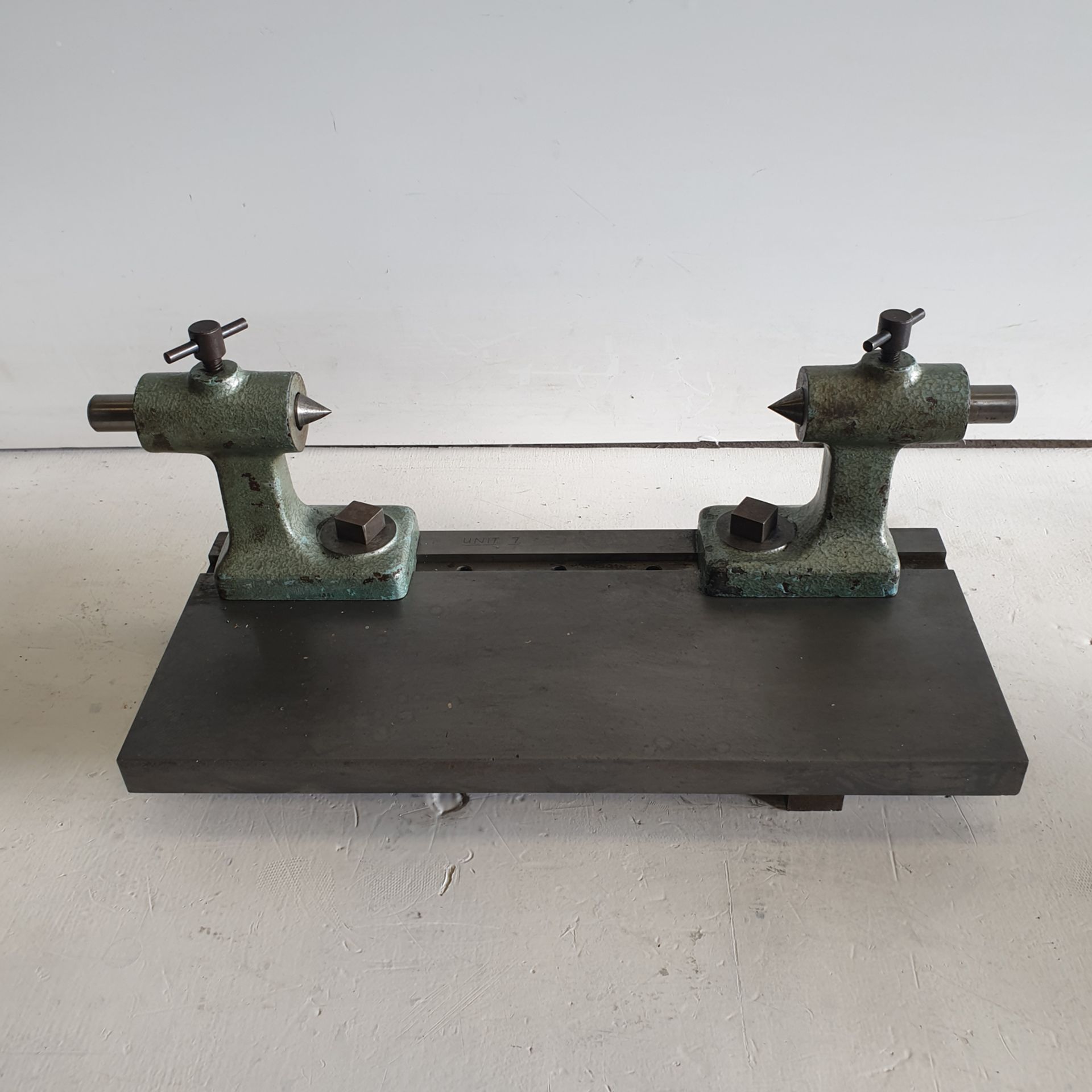 Pair of Centres on Steel Base. Centre Height 80mm. Max Capacity 270mm Approx. - Image 6 of 7