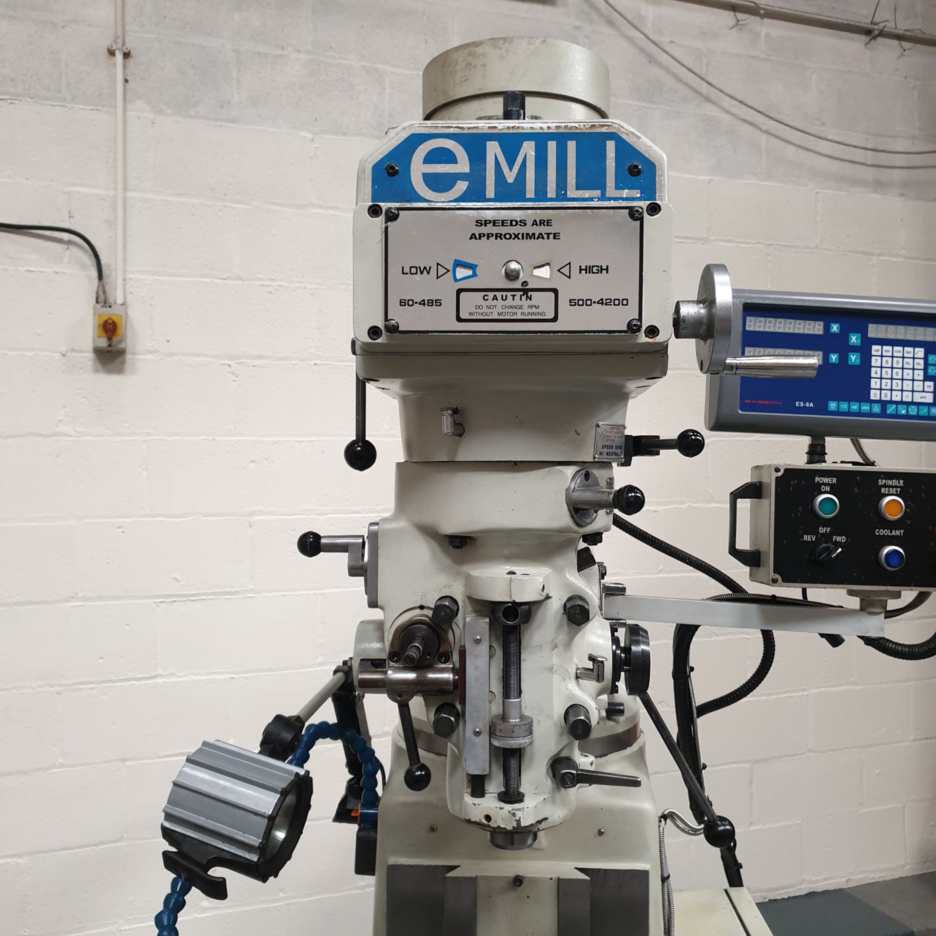 ARCO Model E-Mill Vari-Speed Head Turret Milling Machine. Spindle Taper R8. - Image 7 of 14