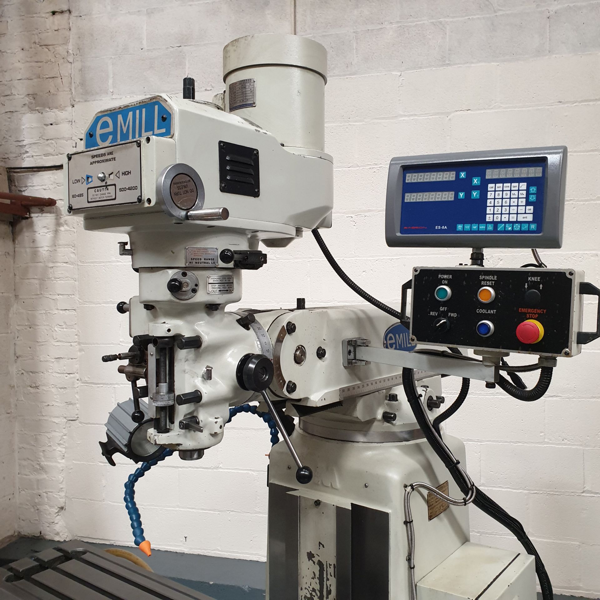 ARCO Model E-Mill Vari-Speed Head Turret Milling Machine. Spindle Taper R8. - Image 8 of 14