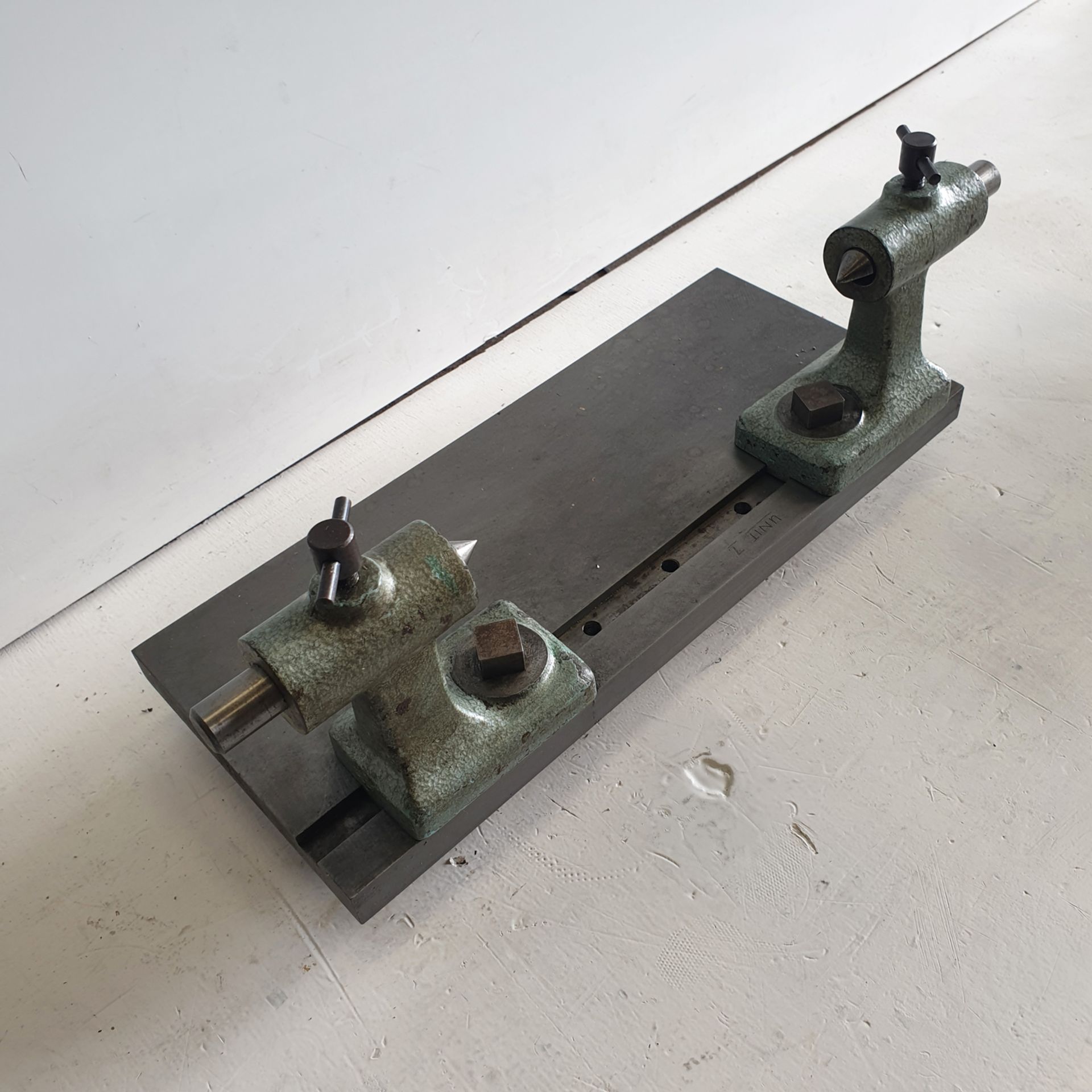 Pair of Centres on Steel Base. Centre Height 80mm. Max Capacity 270mm Approx. - Image 2 of 7