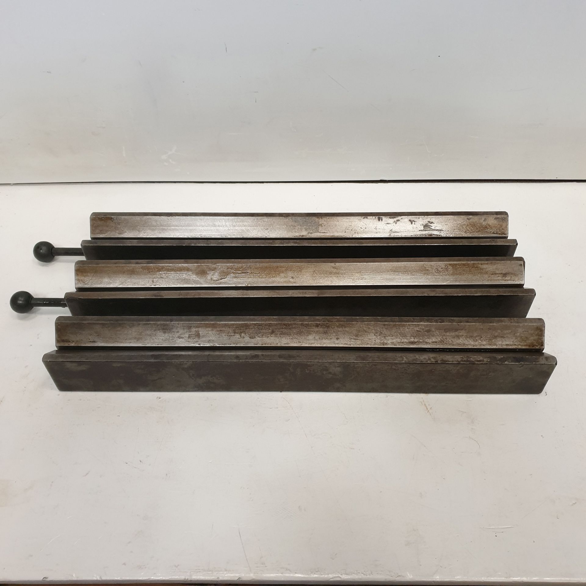 Set of three Single Vee Tools for Press Brake Machines Etc. Length Each 485mm. Width 55mm.