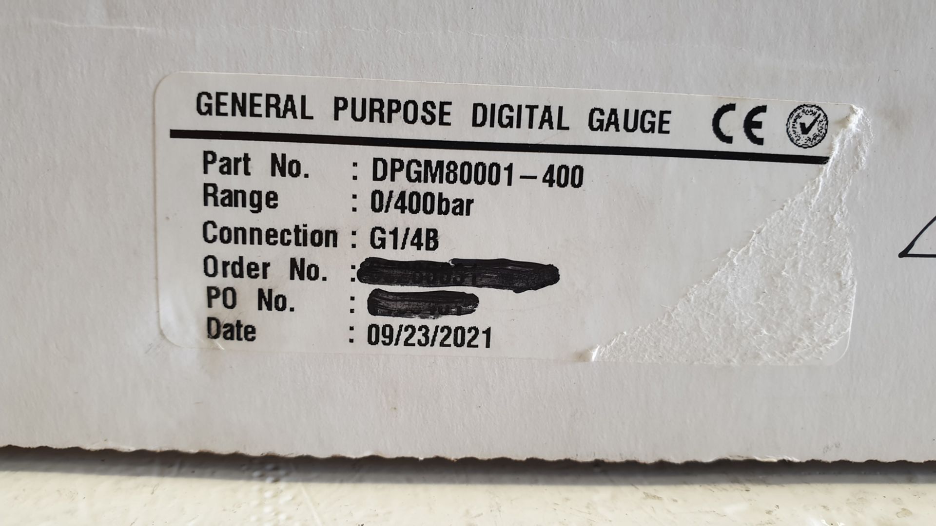 Omega 400 Bar General Purpose Digital Gauge. Range 0-400 bar. Connection G1/4B. New September 2021. - Image 2 of 2