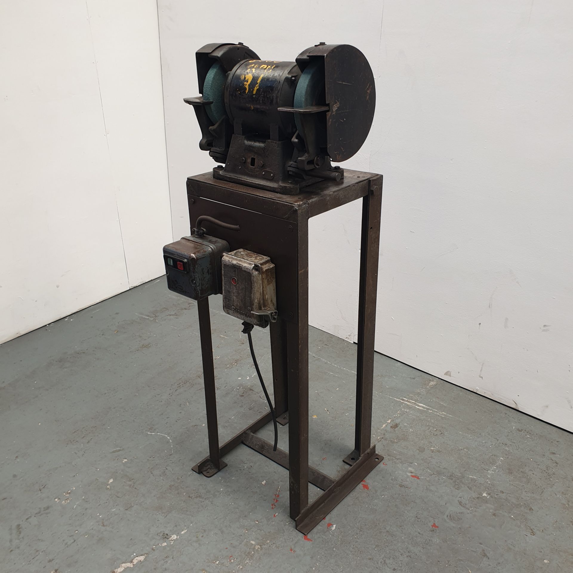 Wolf Double Ended Bench Grinder on Stand. Maximum Wheel Size 8" x 1". - Image 2 of 6