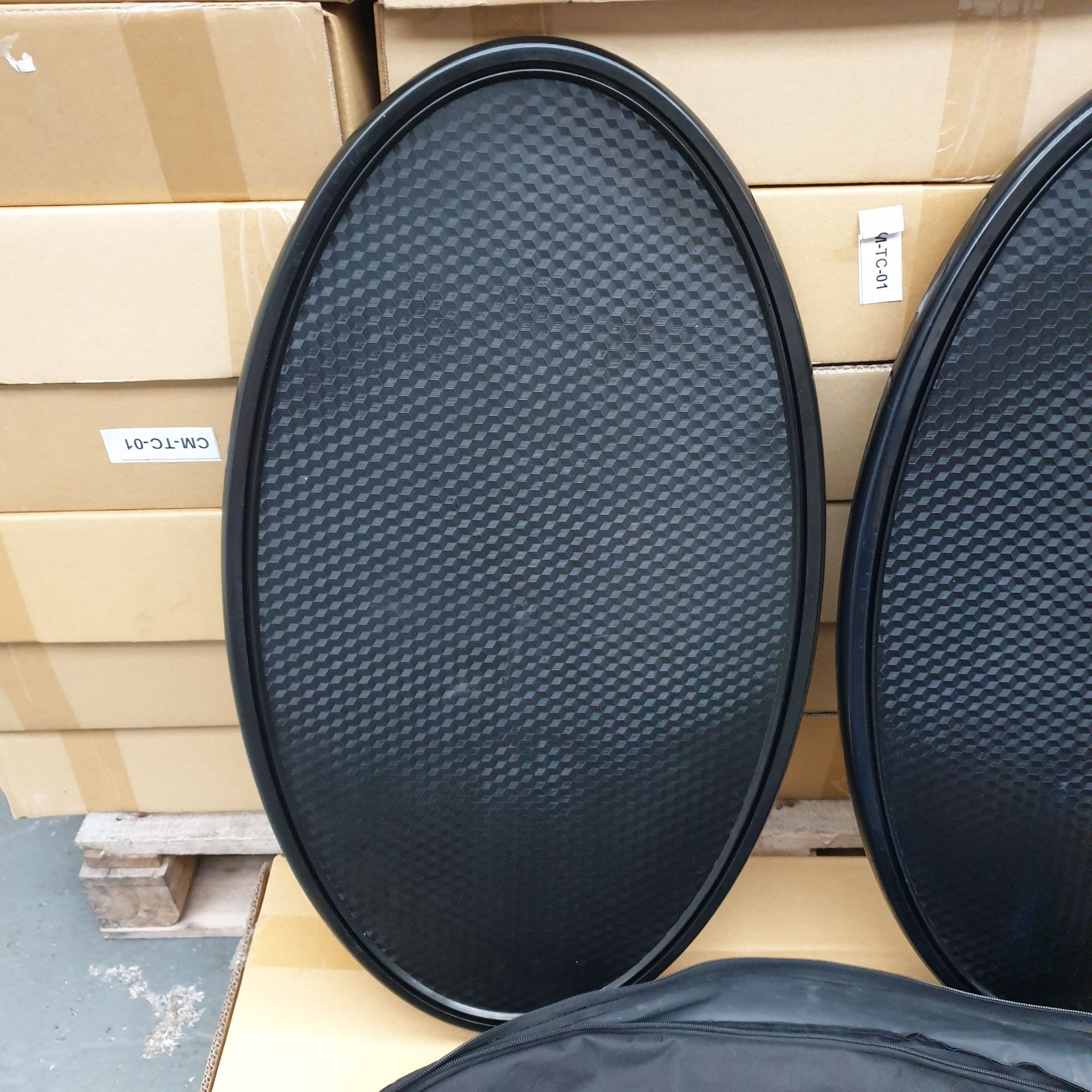 24 pairs of Lid and Base parts for Oval Display Signs. Part Number: CM-TC-01. With Carry Bags. - Image 2 of 5