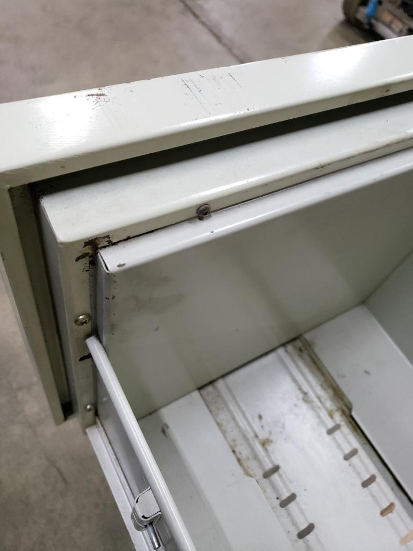 Schwab fireproof file cabinet. 17"w x 31"d x 53"t. - Image 3 of 6