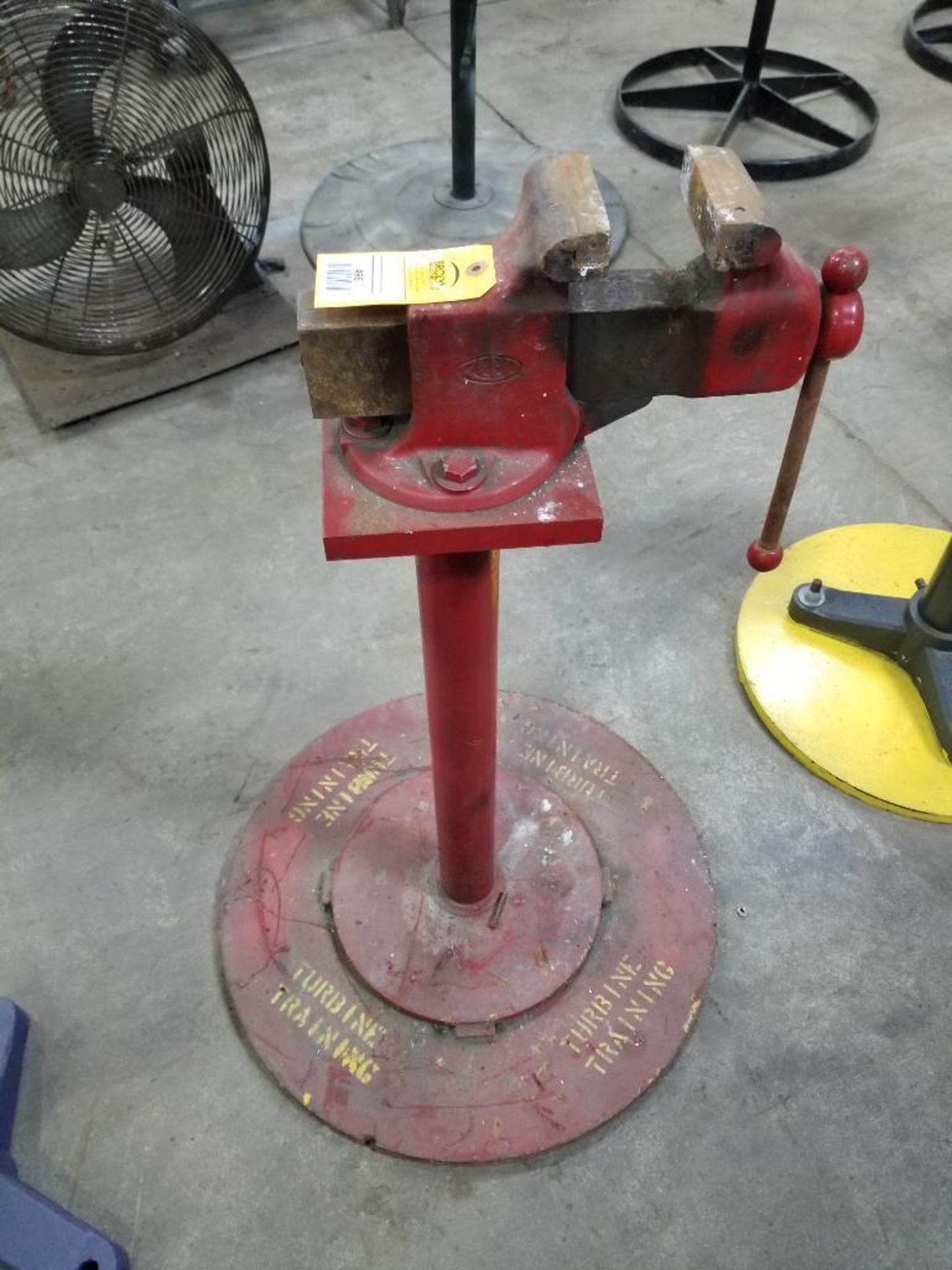 Reed table vise with stand.