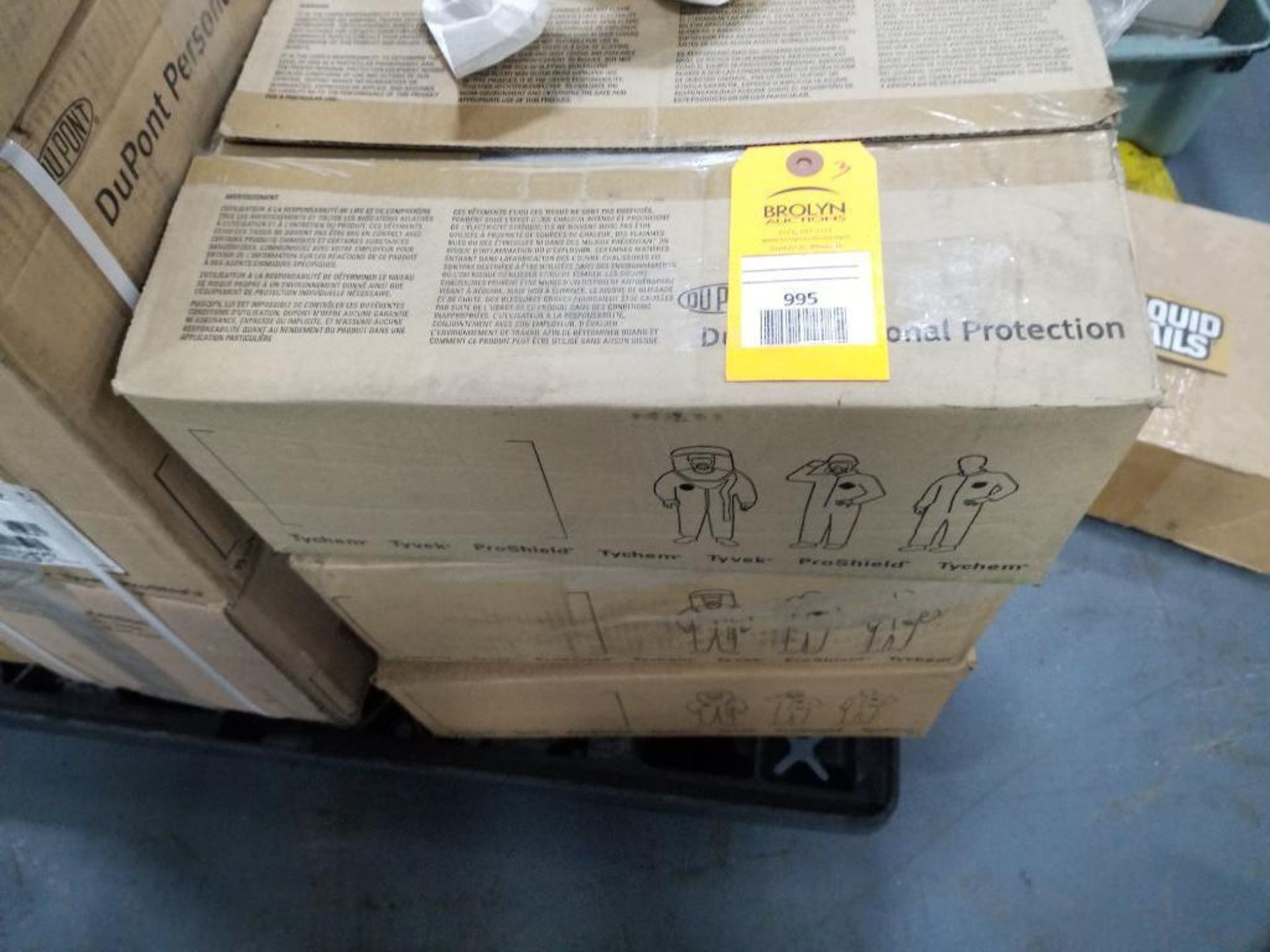 Qty 3 - Box of DuPont personal protection suits.