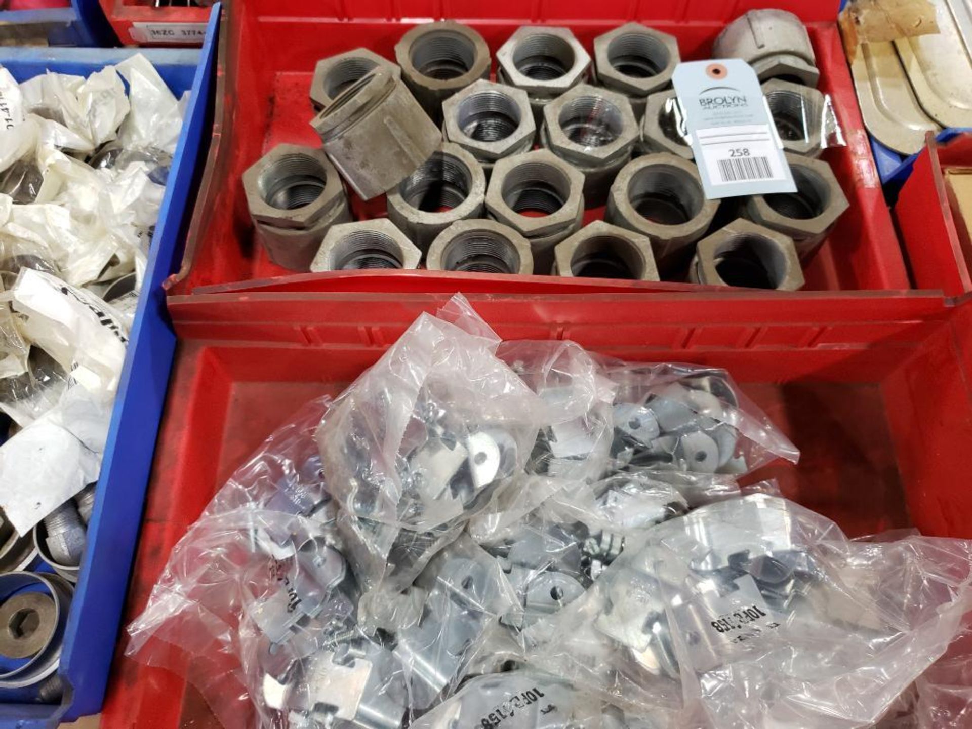 Pallet of assorted replacement parts. Conduit, fittings, covers. - Image 3 of 6