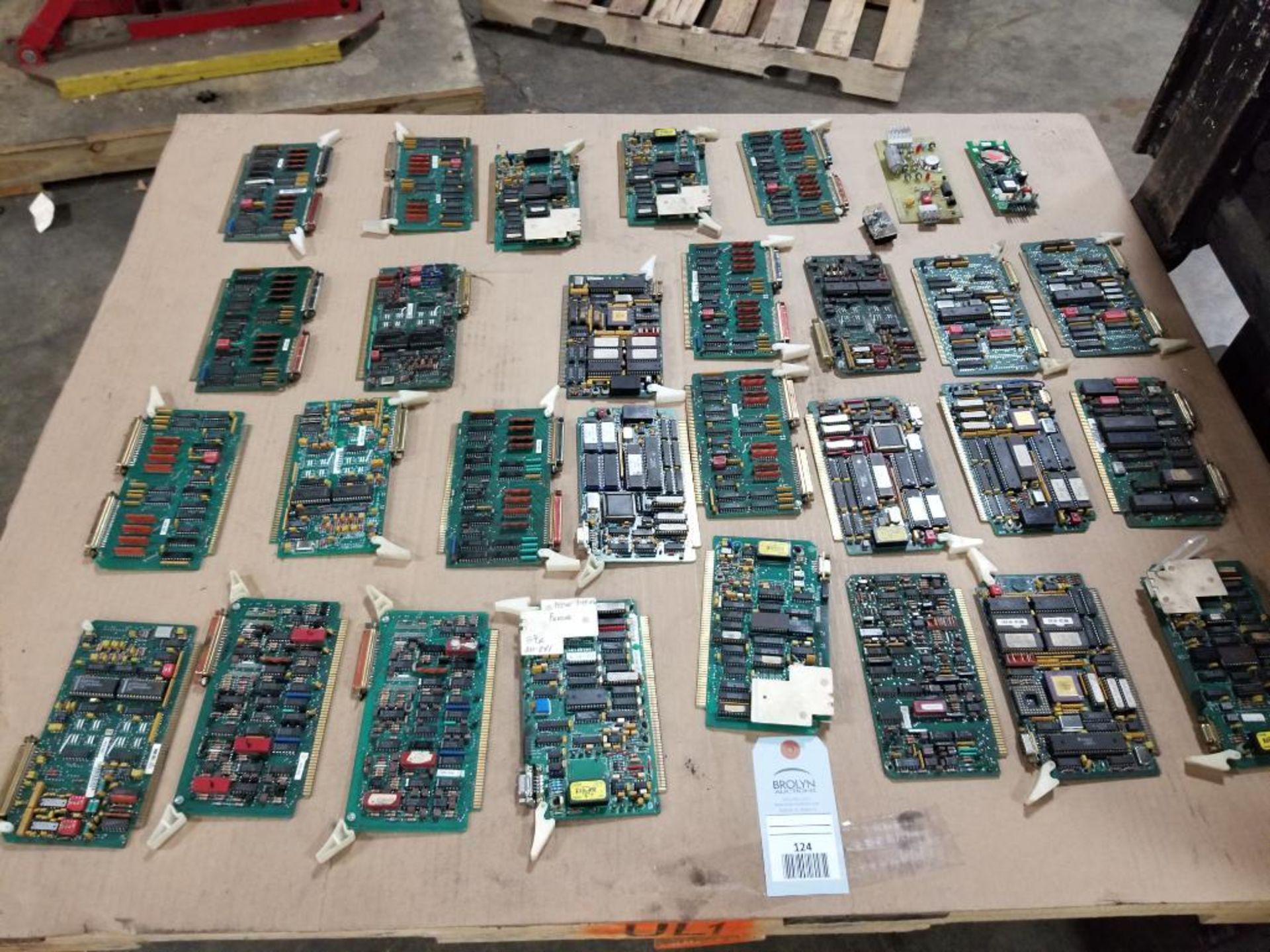 Pallet of electrical boards. Iowa, ect.