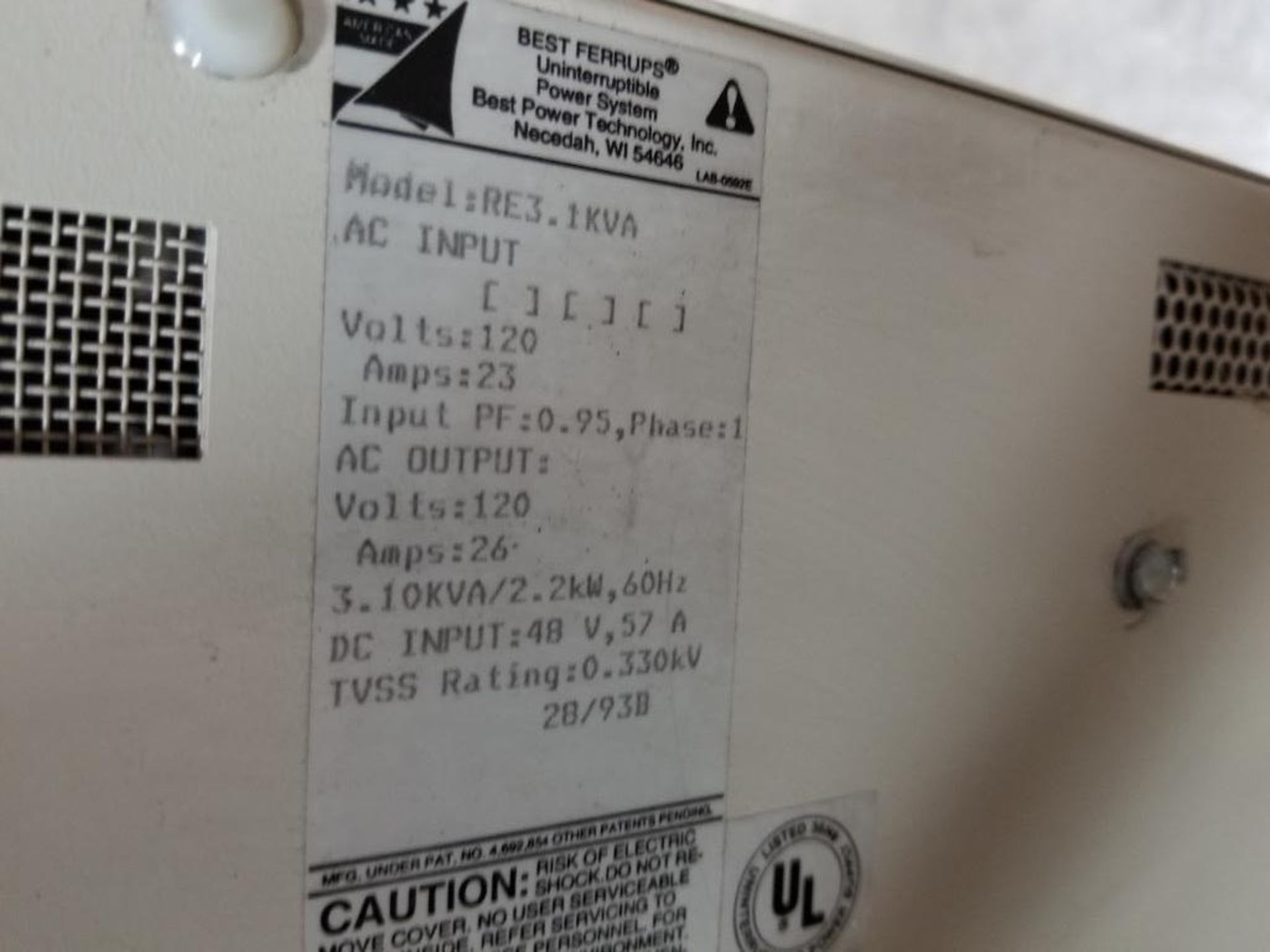 Best Ferrups uninterruptible power system. RE3.1KVA. - Image 5 of 6