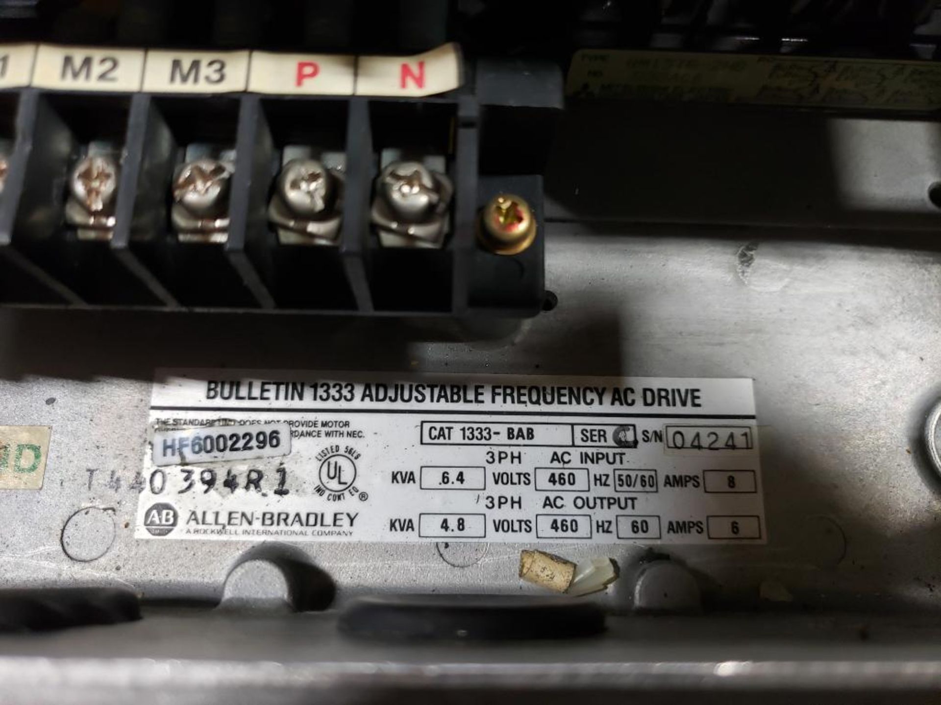 Allen Bradley adjustable frequency ac motor drive. 1333-BAB. - Image 5 of 5