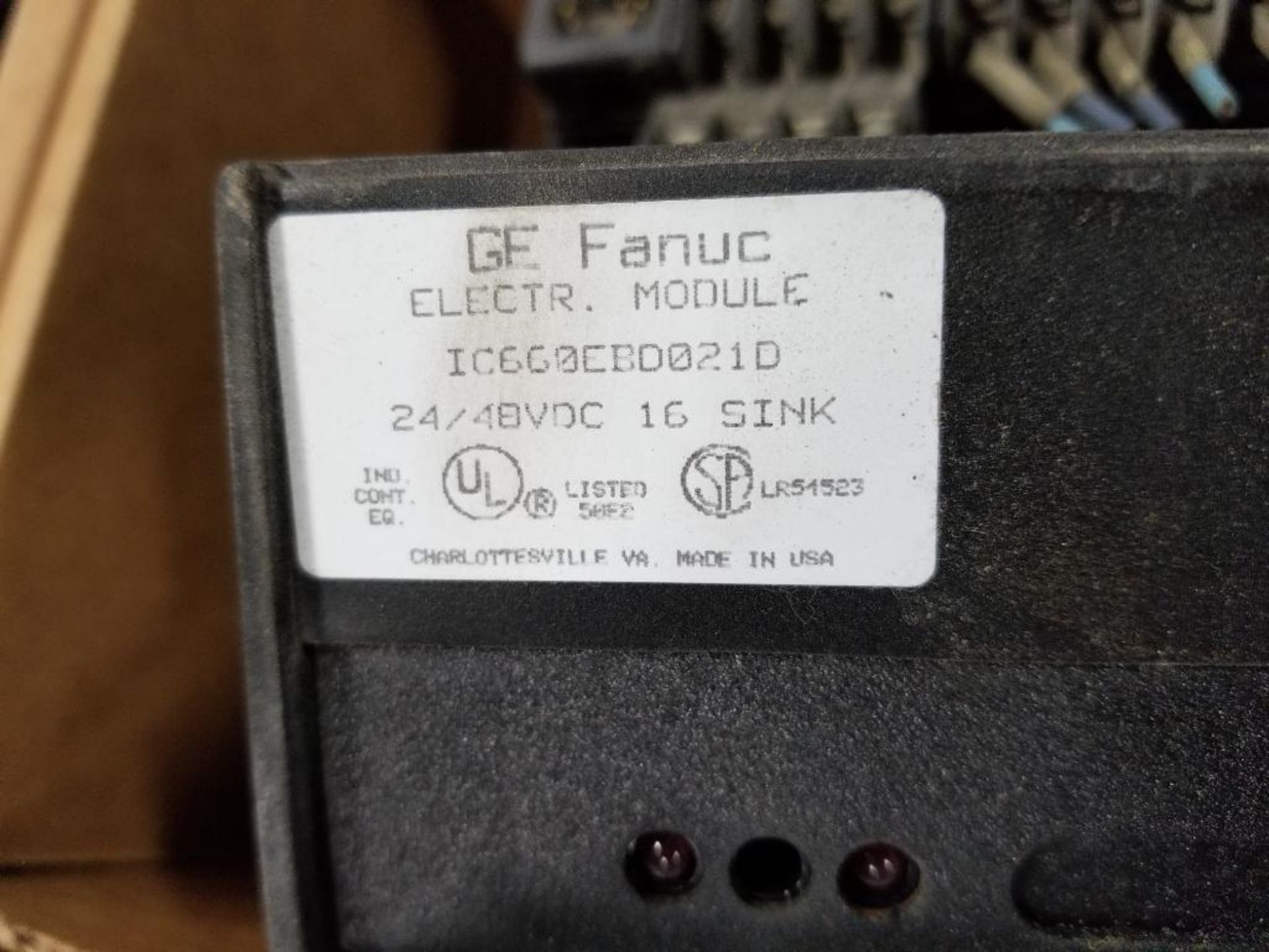 Qty 2 - GE Fanuc Genius 24/48 VDC 16 Sink module. IC660EBD021D. - Image 4 of 5