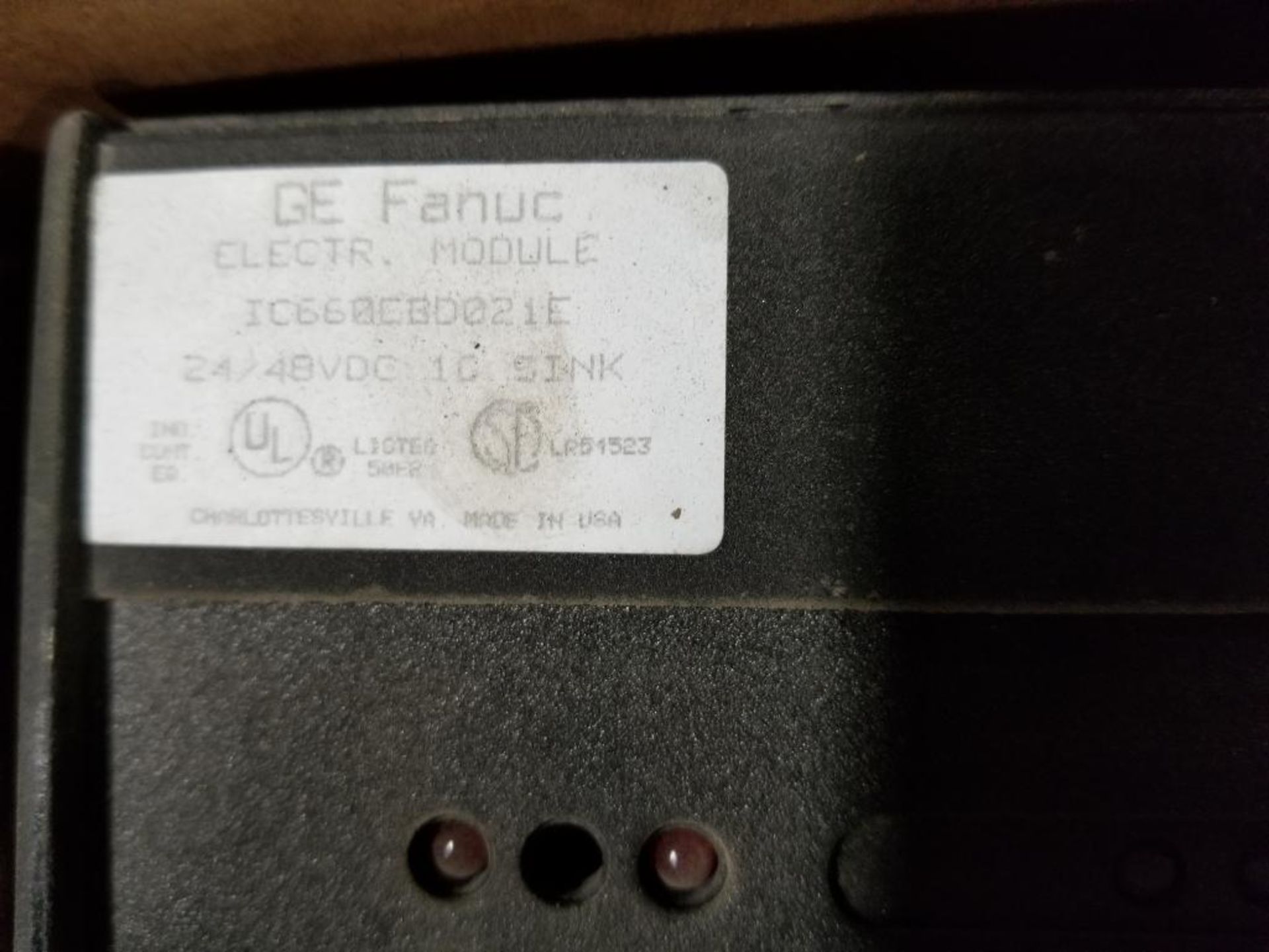 Qty 2 - GE Fanuc Genius 24/48 VDC Sink I/O module IC660EBD021E. - Image 5 of 6