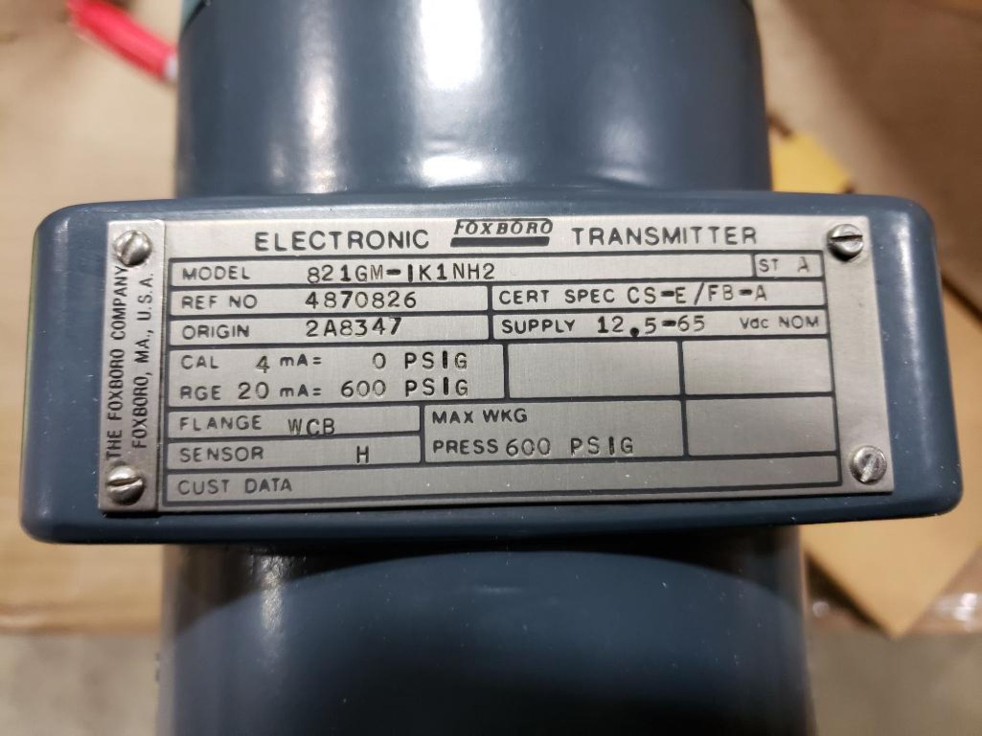 Foxboro 821GM-IK1NH2 Electronic Transmitter. Pressure switch. New in box. - Image 3 of 4