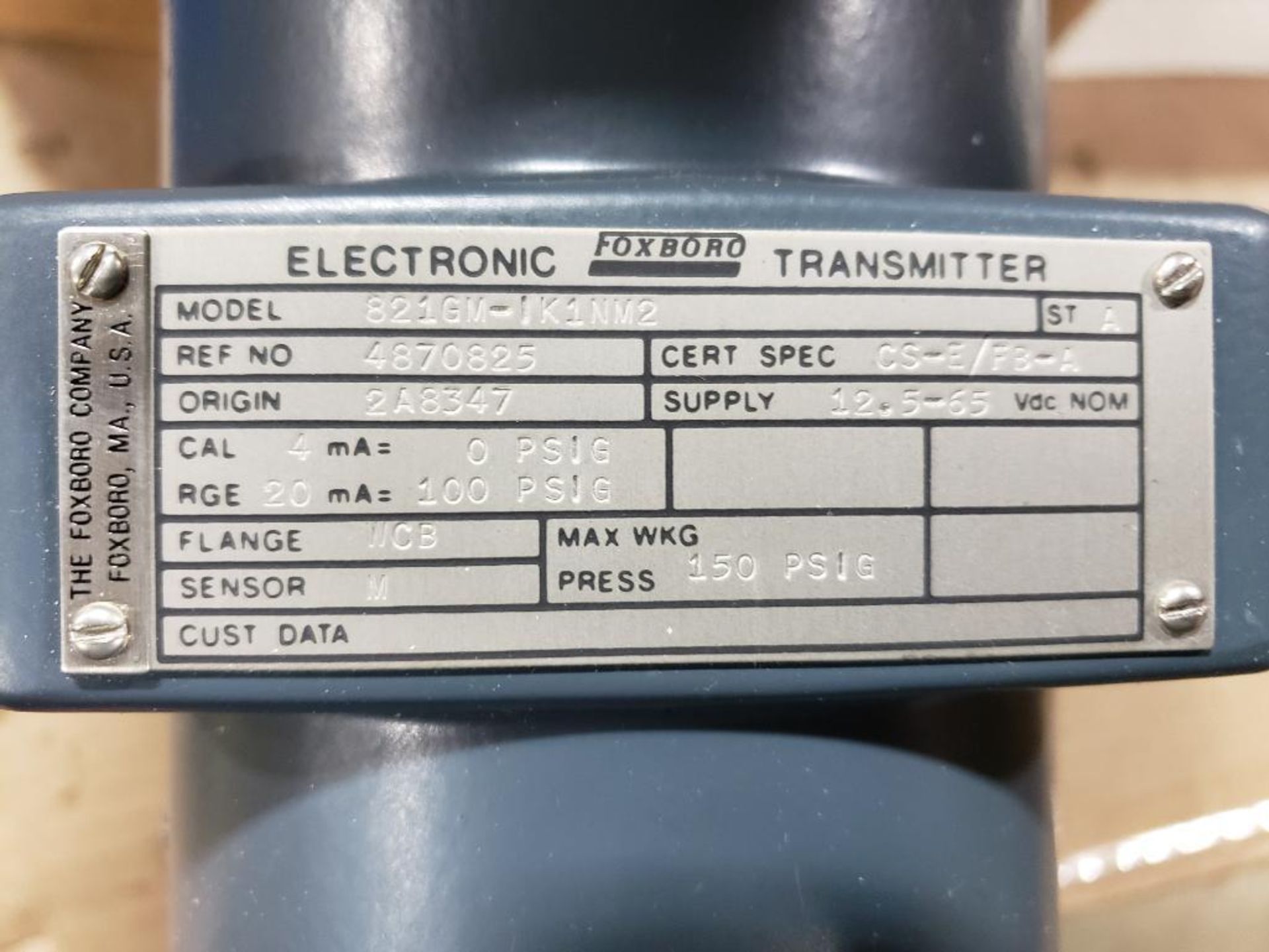 Foxboro 821GM-IK1NH2 Electronic Transmitter. Pressure switch. New in box. - Image 3 of 5