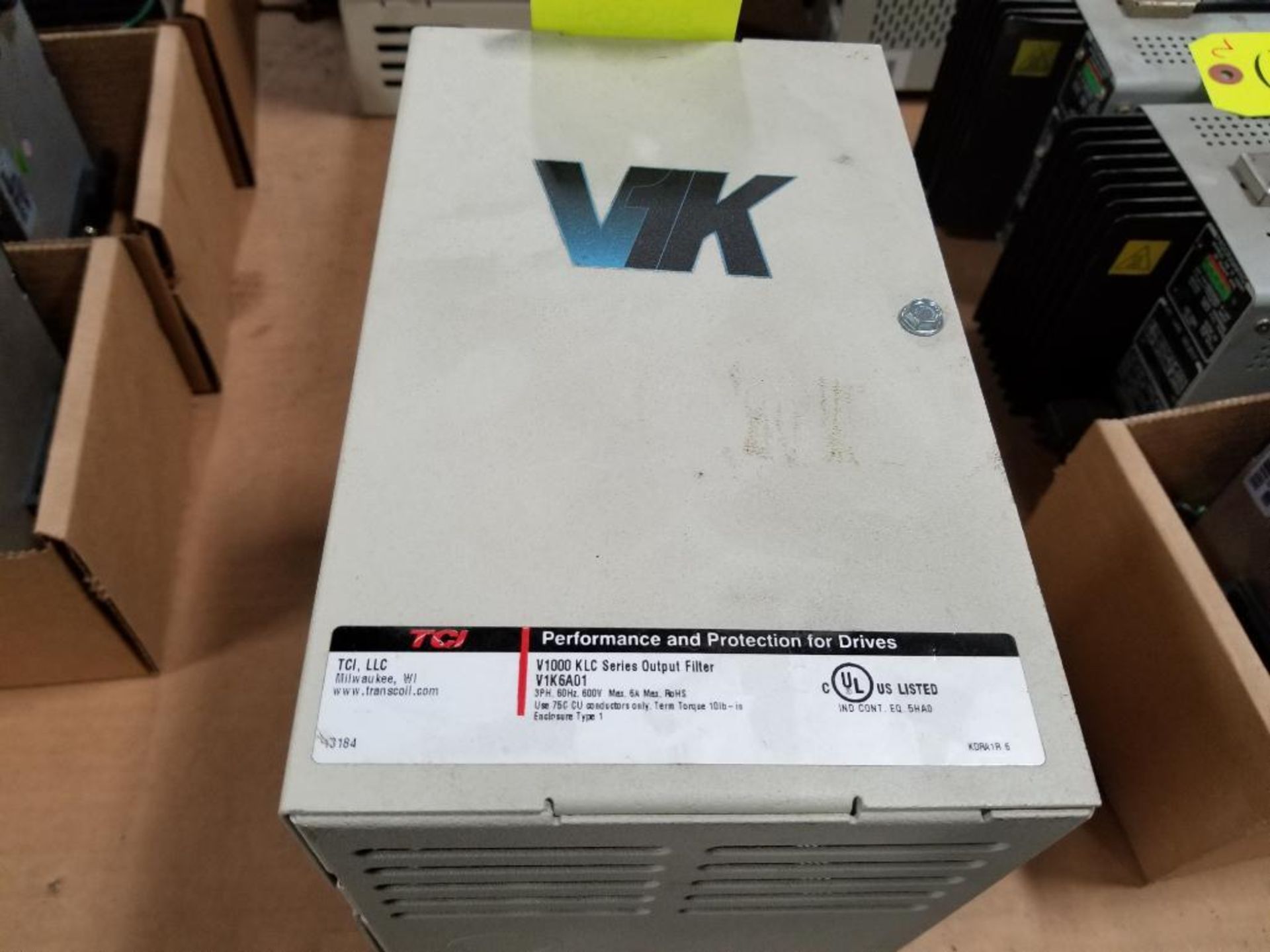 TCI V1000 KLC Series Output Filter. V1K5A01. 3-Phase, 600V.