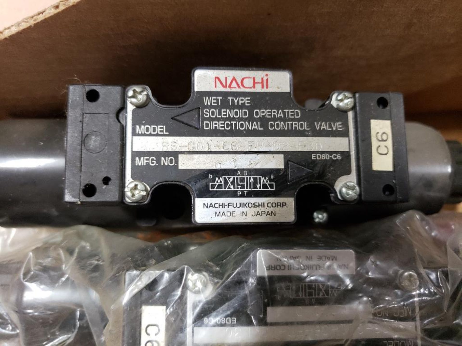 Qty 2 - Nachi solenoid directional control valves. - Image 2 of 7