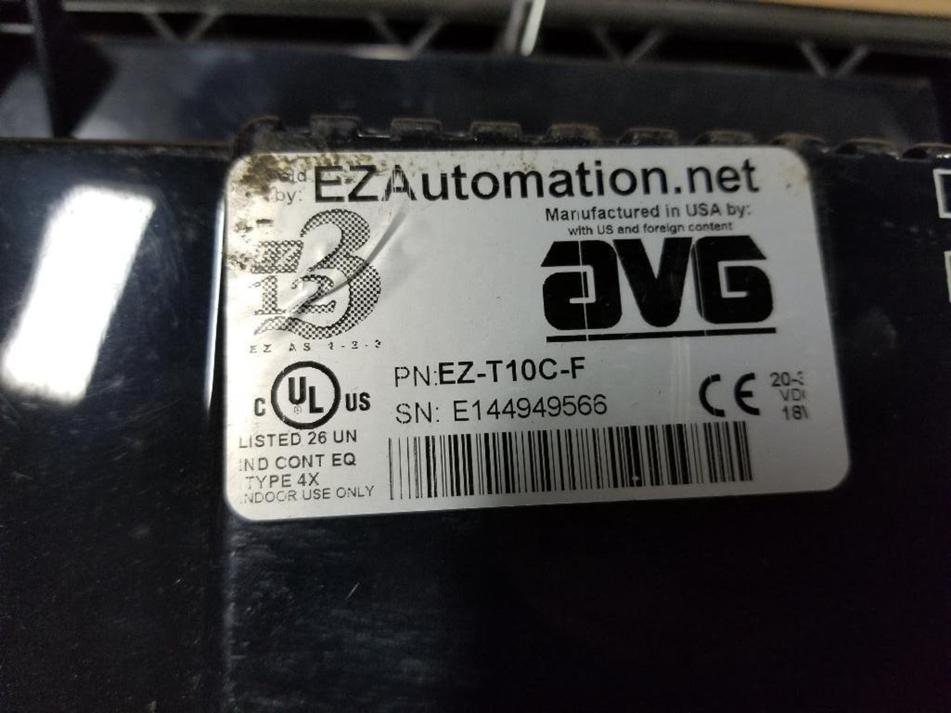 EZ Automation EZ-T10C-F AVG user panel. - Image 4 of 5