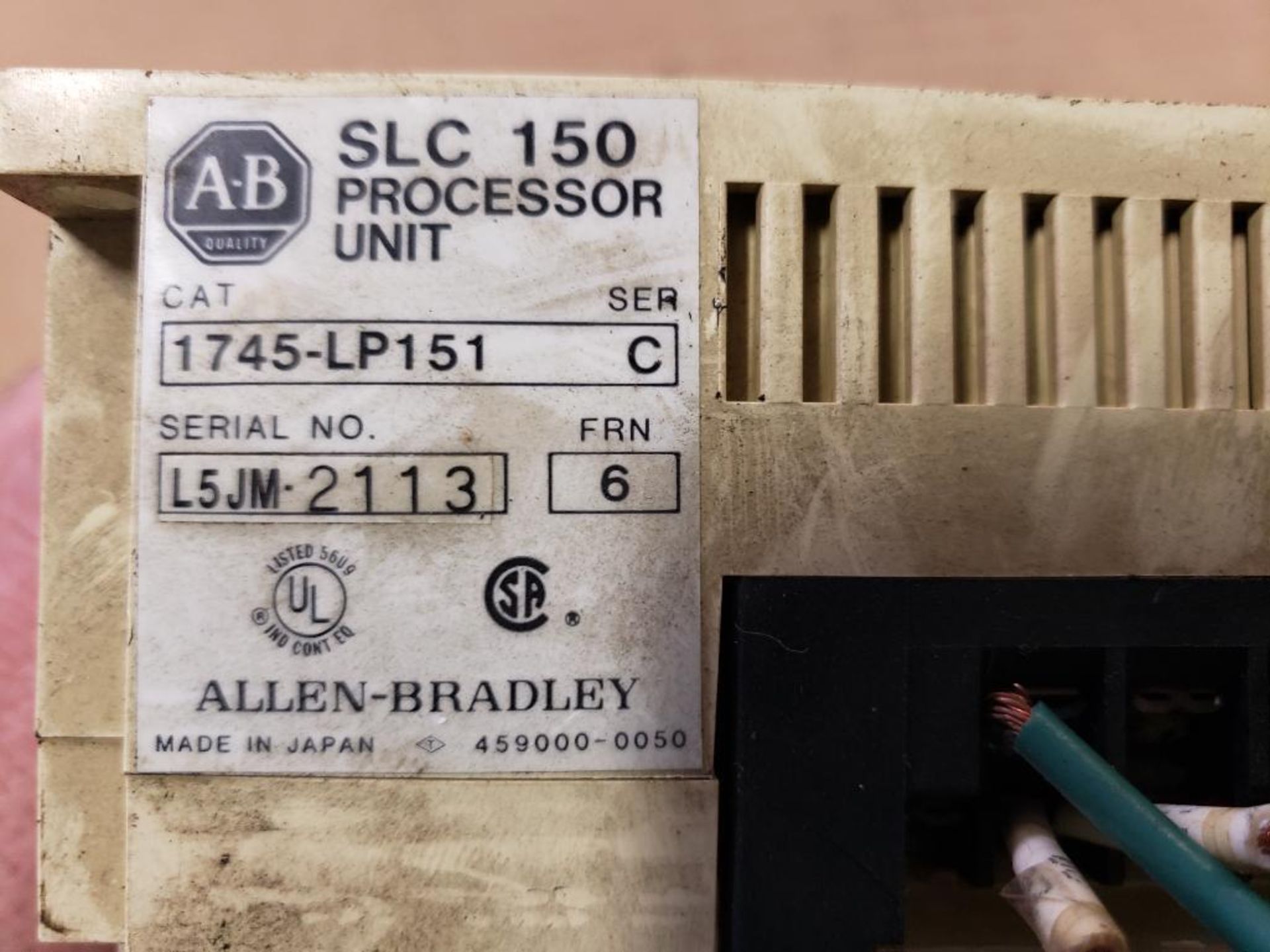 Allen Bradley SLC 150 processor unit. 1745-LP151. - Image 5 of 7