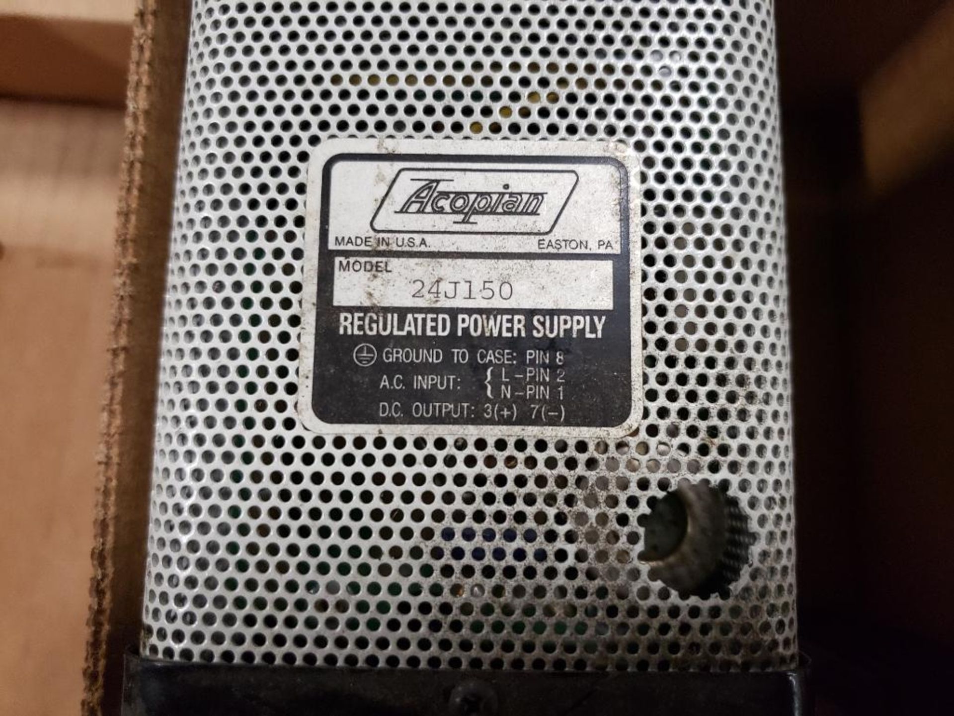 Qty 2 - Acopian regulated power supply. Model 24J150. - Image 3 of 4