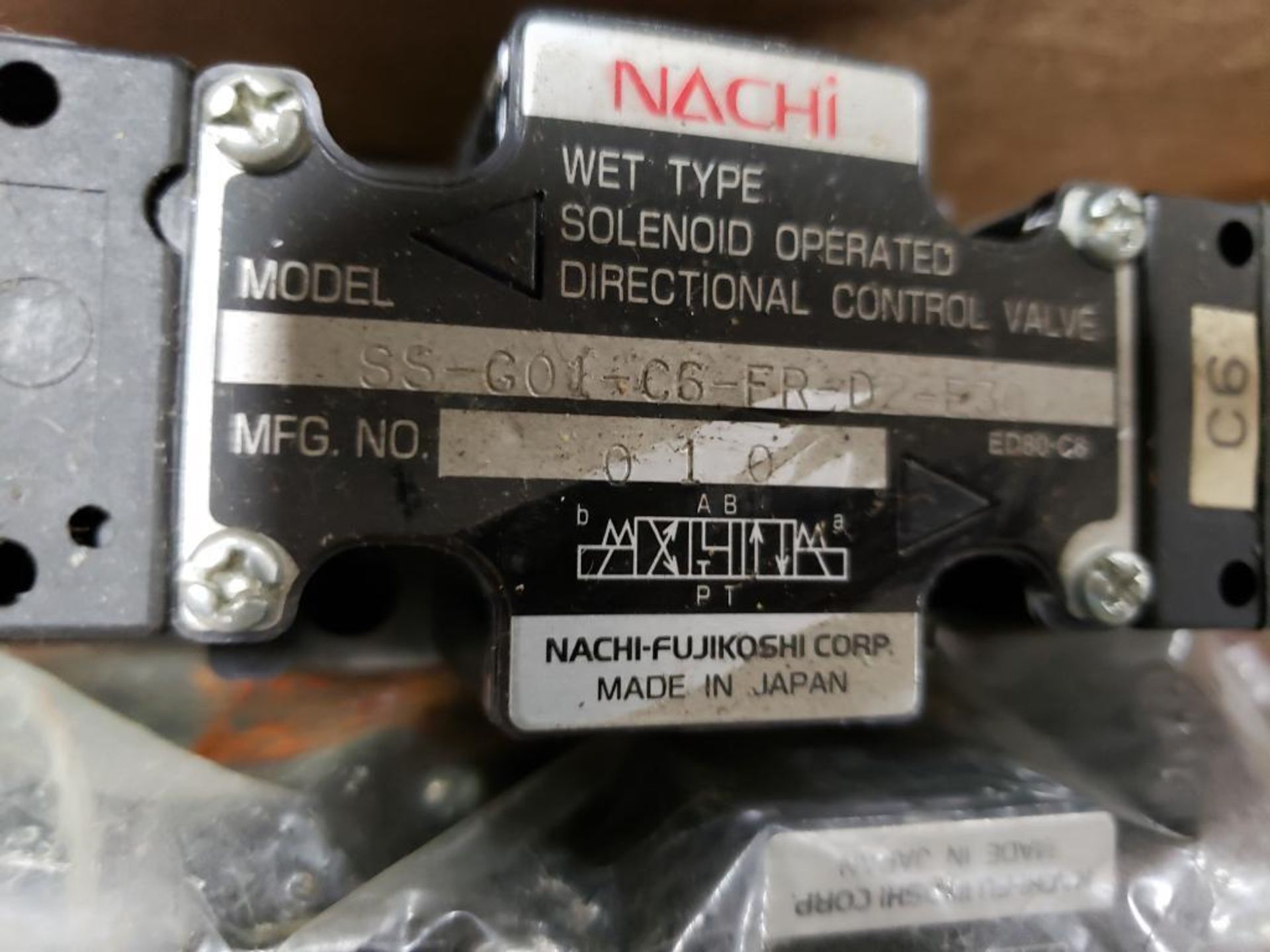 Qty 2 - Nachi solenoid directional control valves. - Image 3 of 7