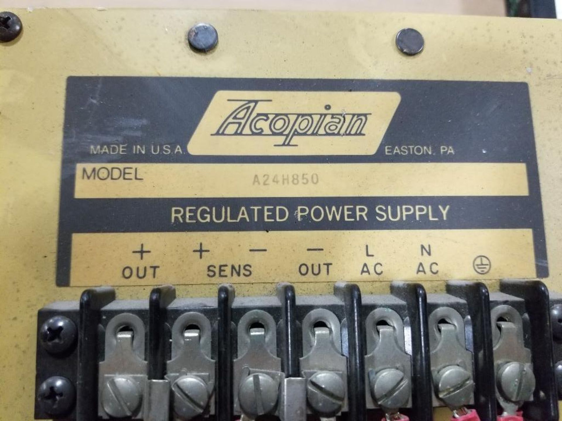 Acopian A24H850 regulated power supply. - Image 2 of 3