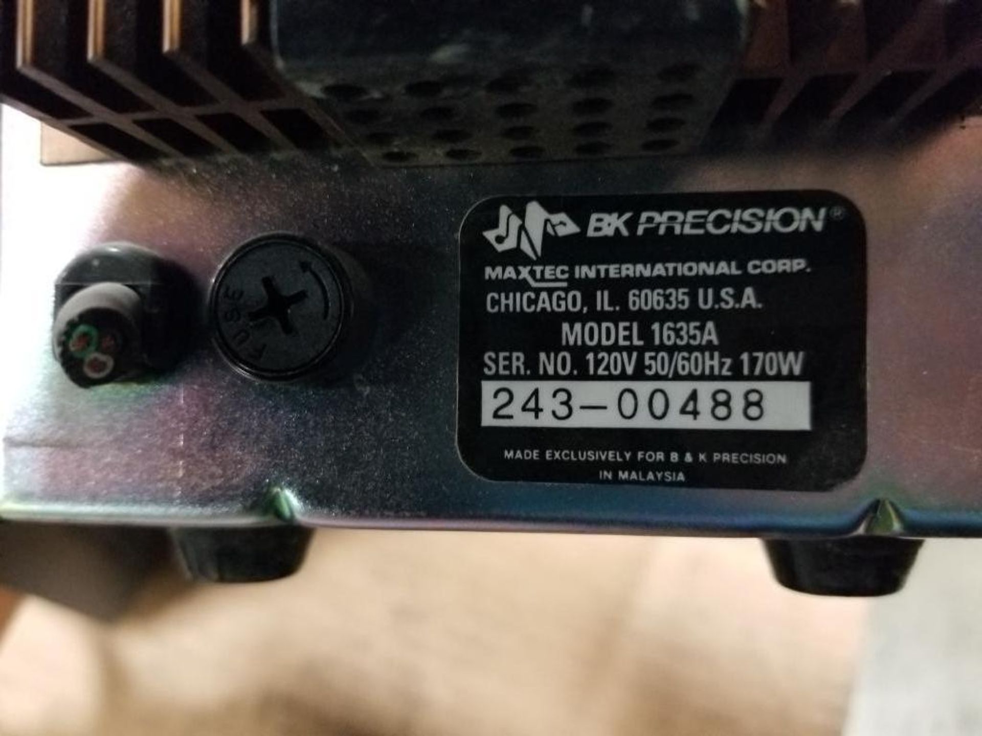 Qty 3 - BK Precision DC power supply 1635A. - Image 7 of 14