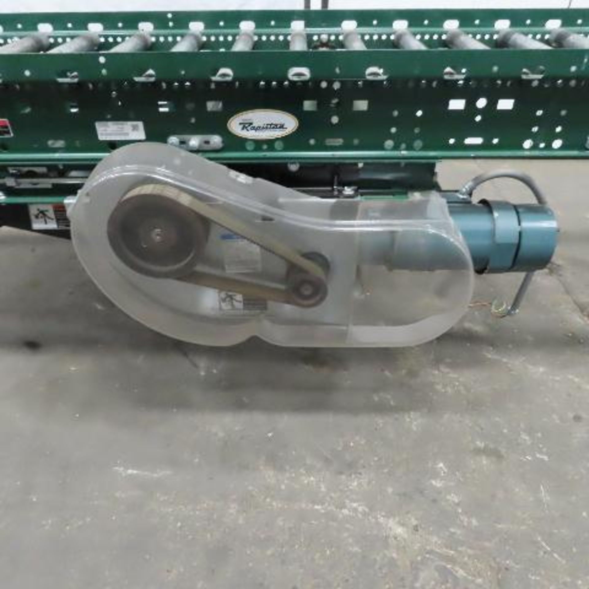 Rapistan Dematic 25" x 144 " Center Drive Belt Over Roller Conveyor 60 FPM 3Ph - Image 3 of 9