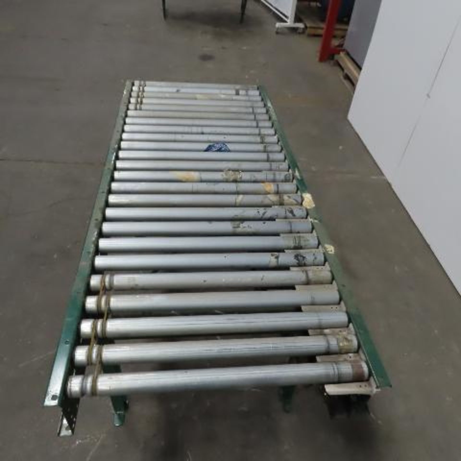 Rapistan Dematic 31"W x 60"L 28"BF Belt Driven Roller Conveyor 75FPM W/Legs 3Ph1 - Image 4 of 10