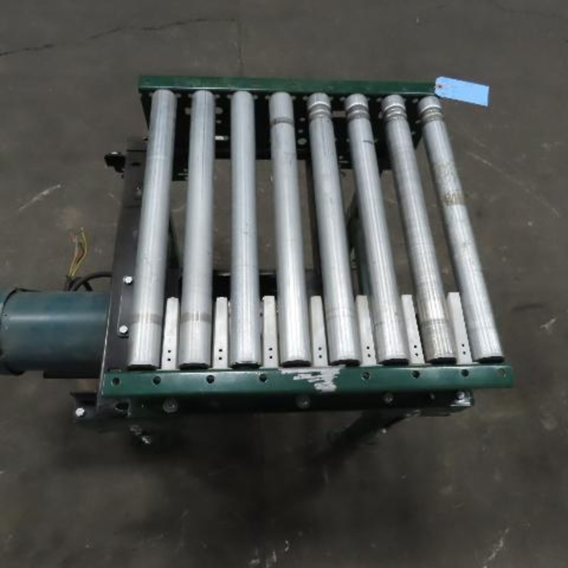 Rapistan Dematic 25"W x 24"L 22"BF Belt Driven Roller Conveyor 50FPM W/Legs 3Ph. - Image 4 of 7