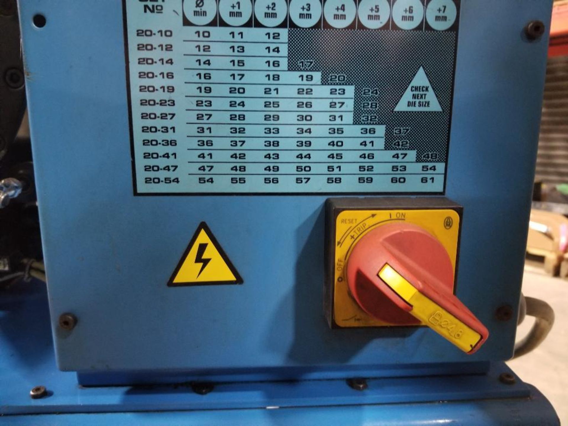 Finn-Power hydraulic swaging crimping machine. Model P20, Part number P20IS23. Mfg date 2005. - Image 4 of 16