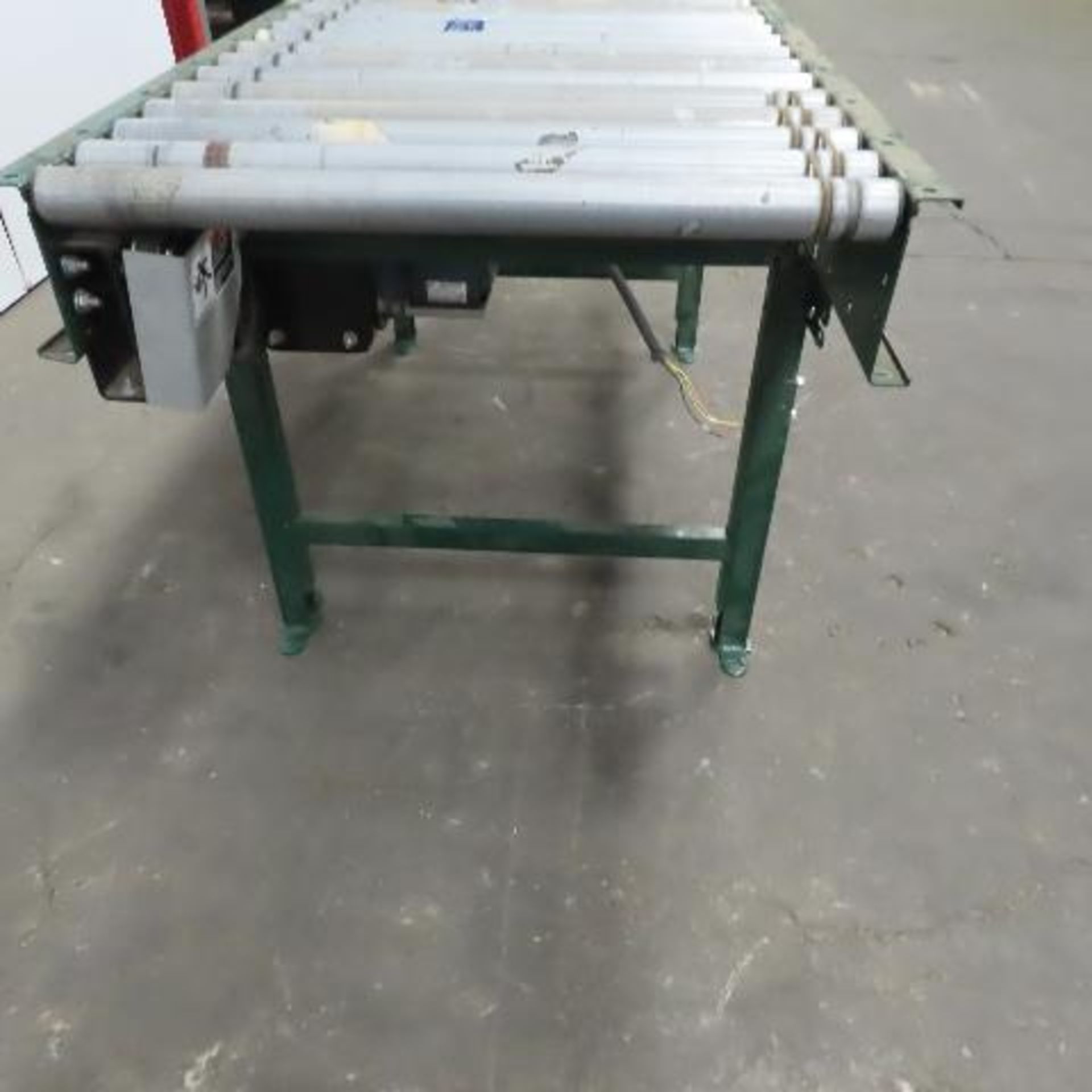 Rapistan Dematic 31"W x 60"L 28"BF Belt Driven Roller Conveyor 75FPM W/Legs 3Ph1 - Image 5 of 10