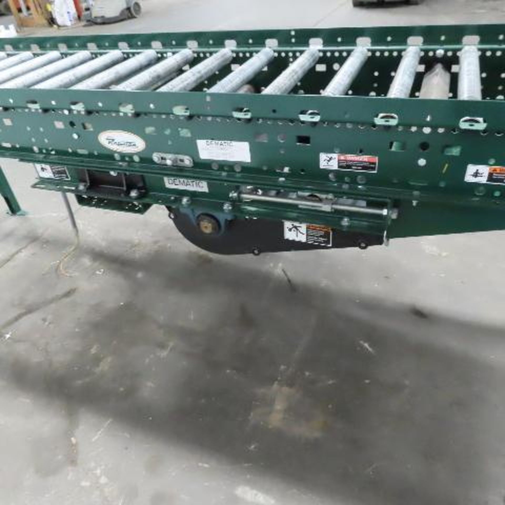 Rapistan Dematic 25" x 144 " Center Drive Belt Over Roller Conveyor 60 FPM 3Ph - Image 8 of 9