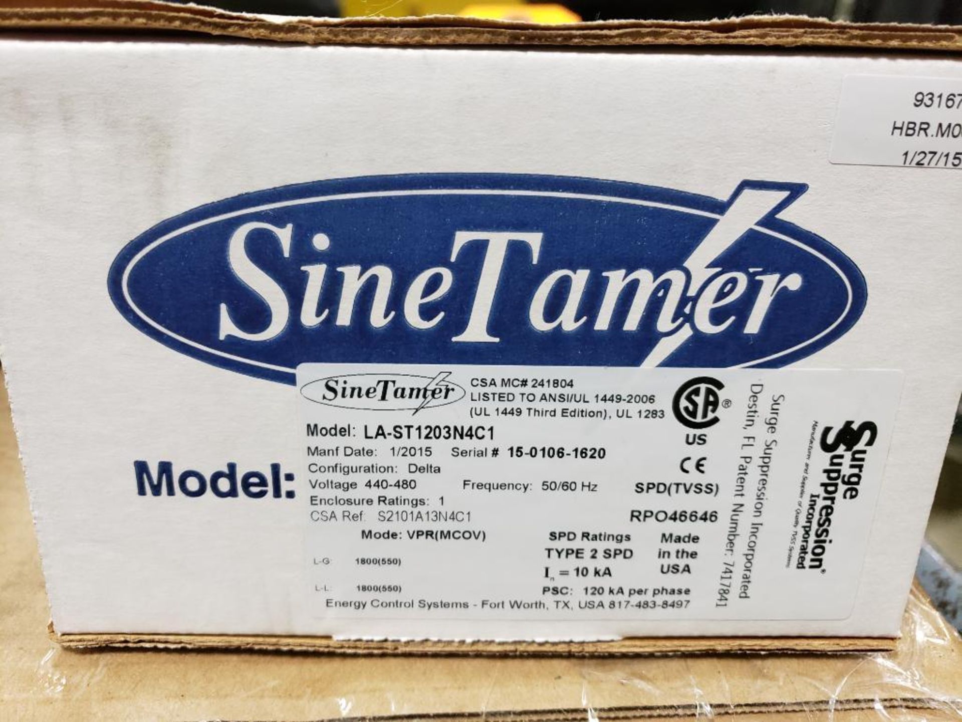 Surge Suppression INC. SineTamer LA-ST1203N4C1. New in box. - Image 3 of 3