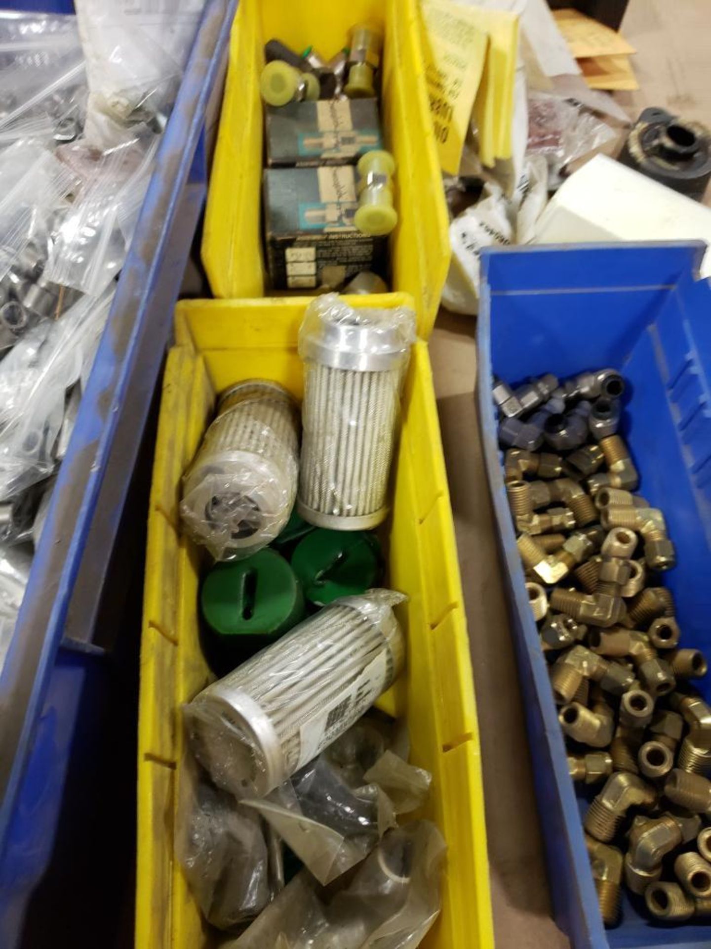 Pallet of assorted replacement parts. Bearings, wrenches hoses. - Image 8 of 10