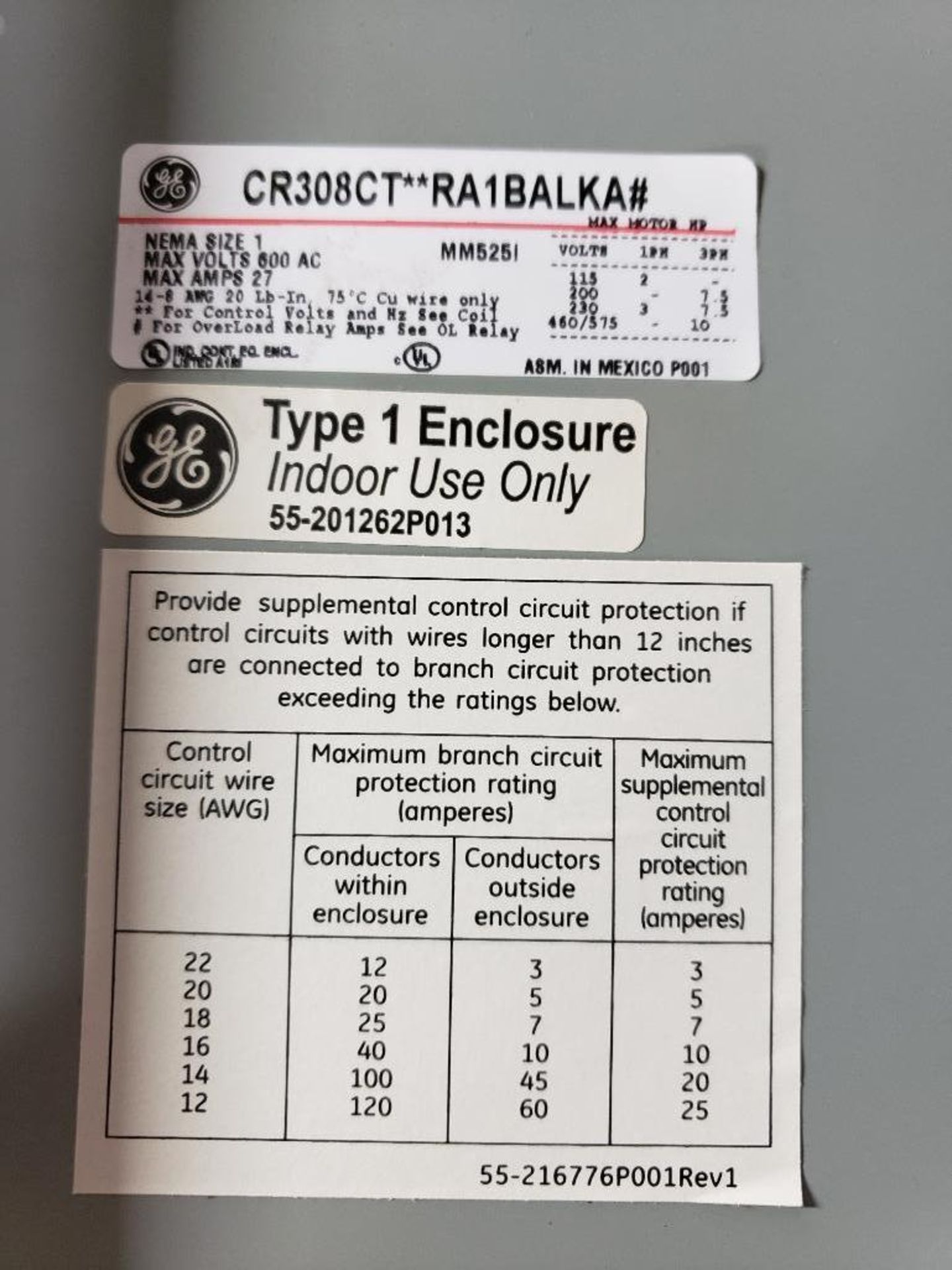 GE 300-Line Control CR308CT**RA1BALKA# combination starter. New no box. - Image 4 of 6