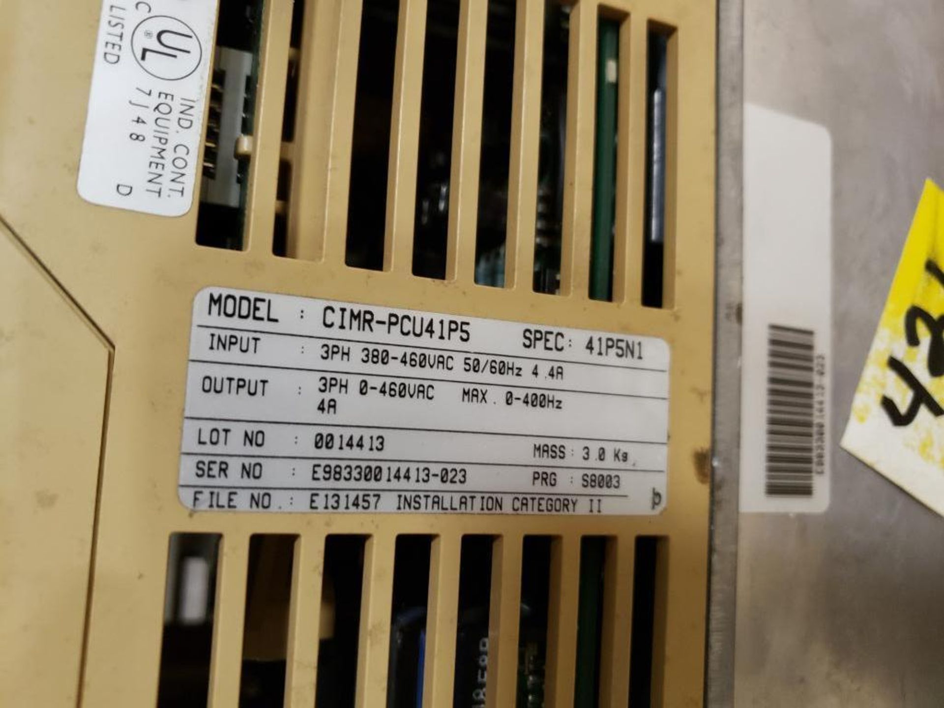 EMS 606 PC3 Drive. PC3-41P5. CIMR-PCU41P5. - Image 4 of 4