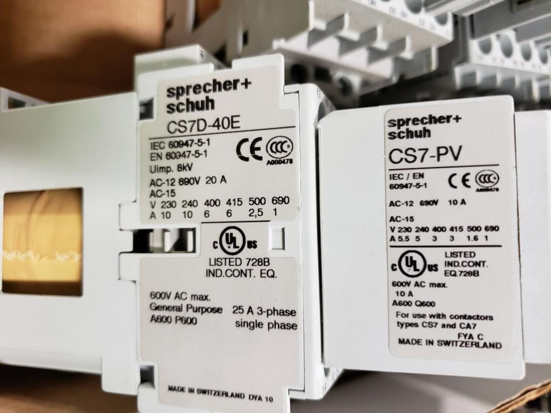 Qty 16 - Sprecher + Schuh CS7D-40E contactor, CS7-PV relay. - Image 4 of 4