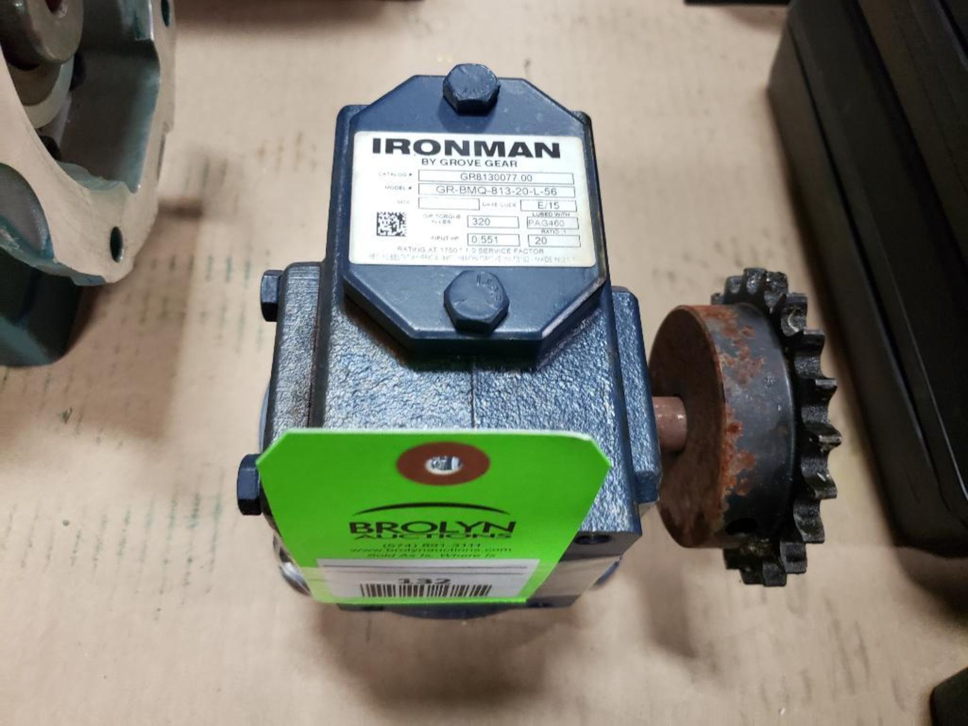 Grove Gear Ironman gearbox. GR8.130077.00. GR-BMQ-813-20-L-56 20:1 Ratio.