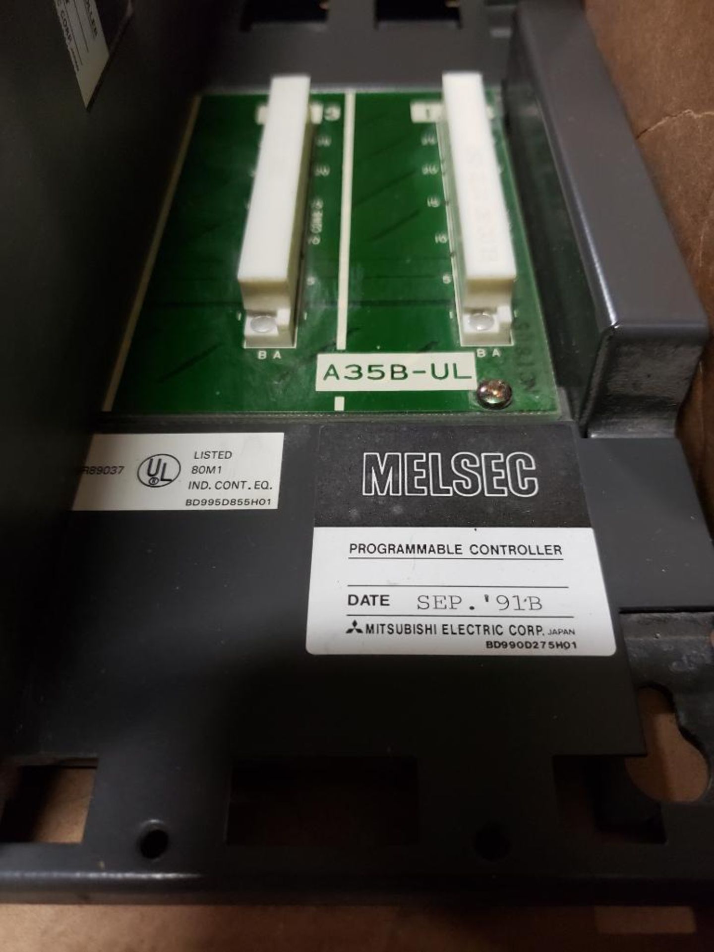 Melsec programmable controller rack. Keyed CPU. - Image 4 of 5