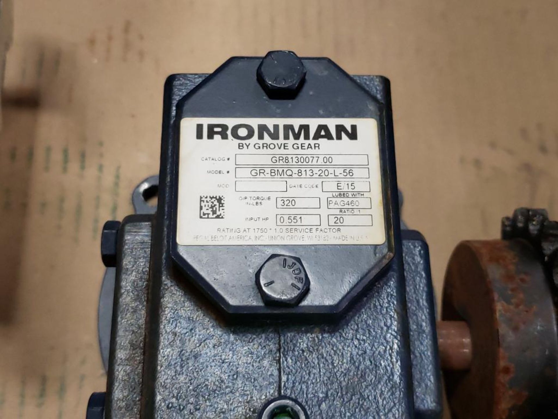 Grove Gear Ironman gearbox. GR8.130077.00. GR-BMQ-813-20-L-56 20:1 Ratio. - Image 3 of 4