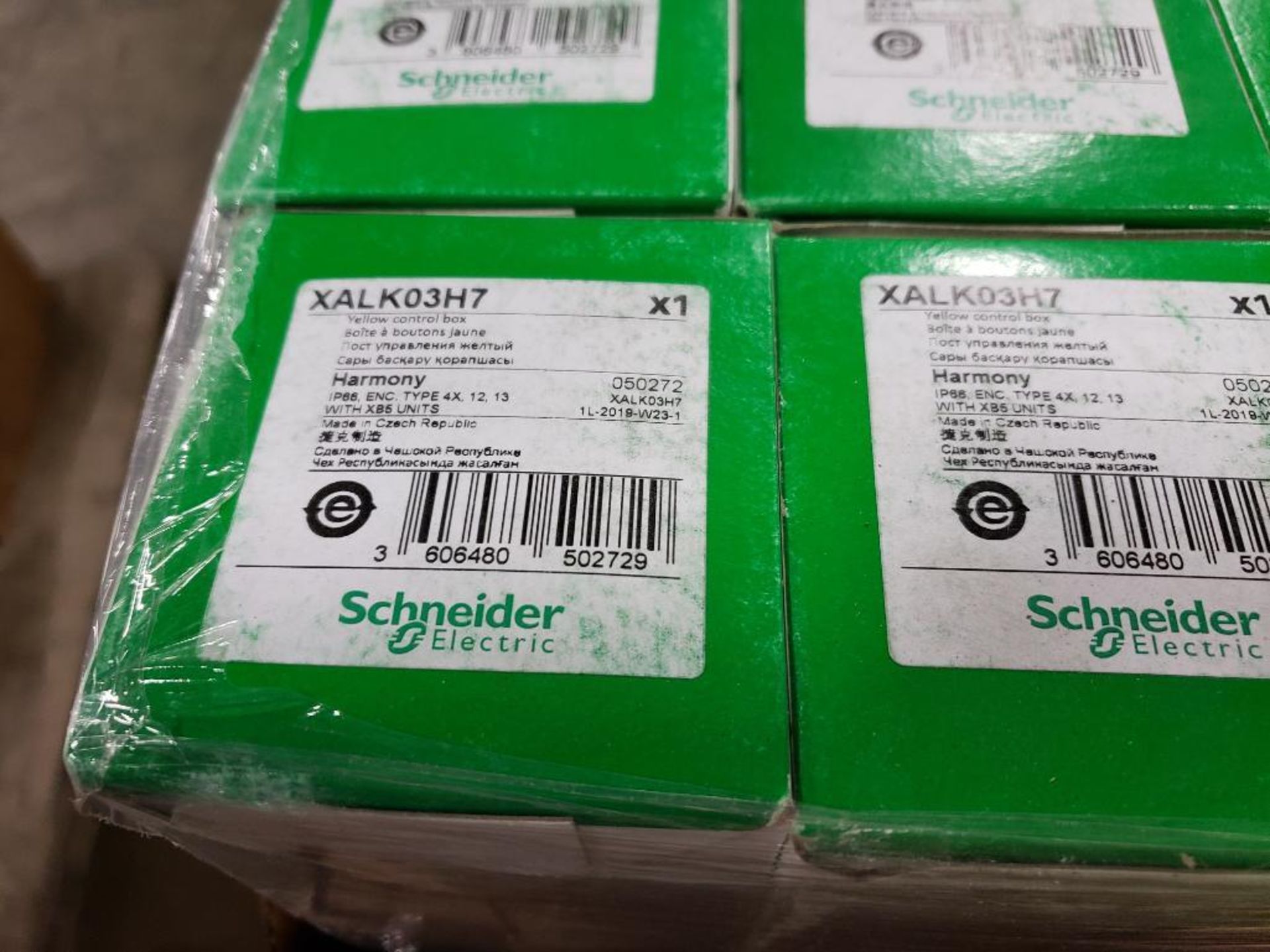 Qty 12 - Schneider Electric XALK03H7 Yellow control box. New in box. - Image 2 of 3
