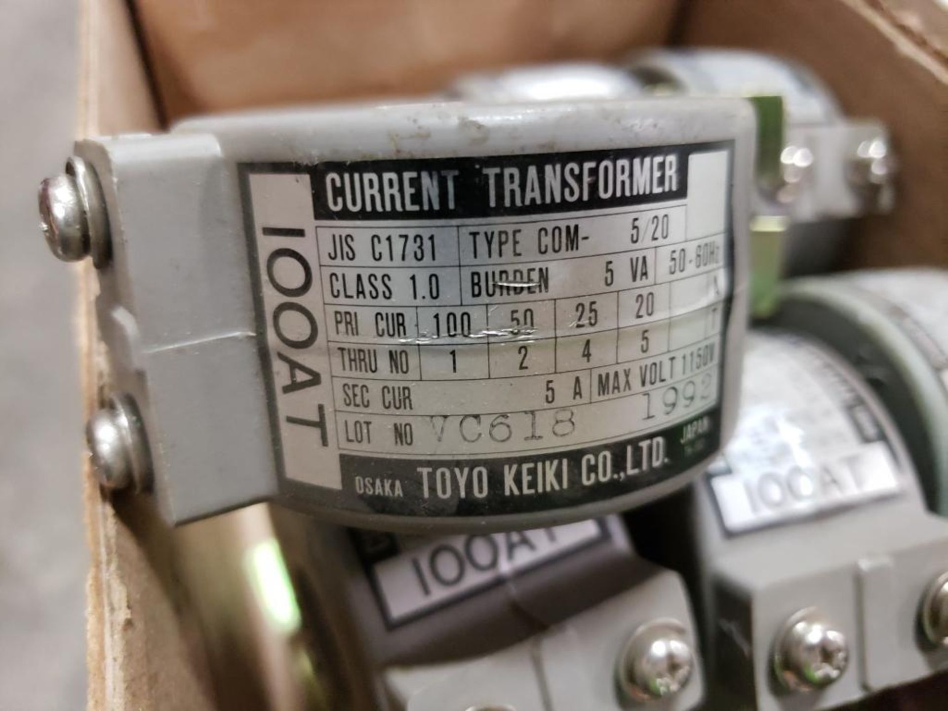 Qty 8 - NEW Toyo Keiki 100AT JIS C1731 Current Transformer USIP. - Image 5 of 6