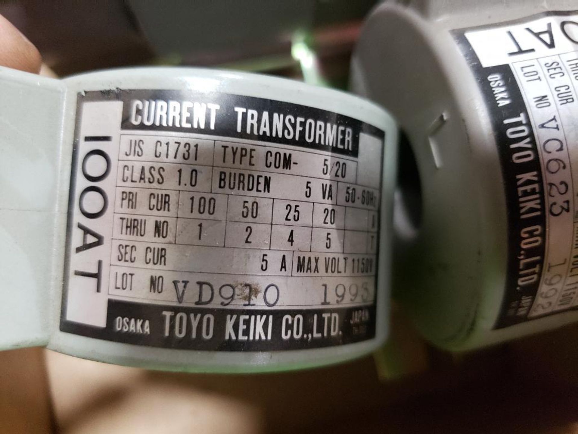 Qty 8 - NEW Toyo Keiki 100AT JIS C1731 Current Transformer USIP. - Image 4 of 6