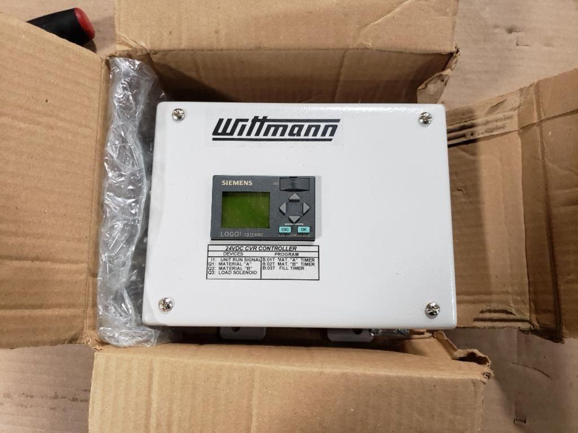 Wittmann 24VDC OVR controller. Siemens 8ED1 052-1MD00-0BA6.