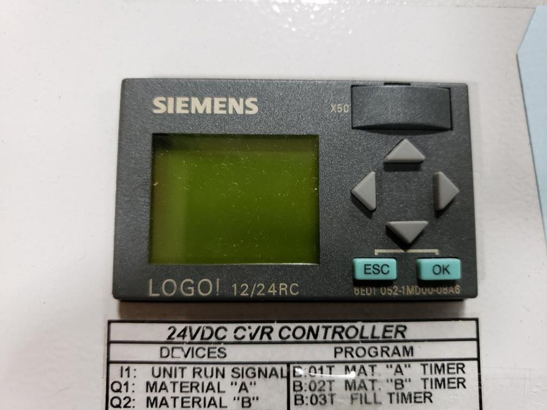 Wittmann 24VDC OVR controller. Siemens 8ED1 052-1MD00-0BA6. - Image 2 of 6