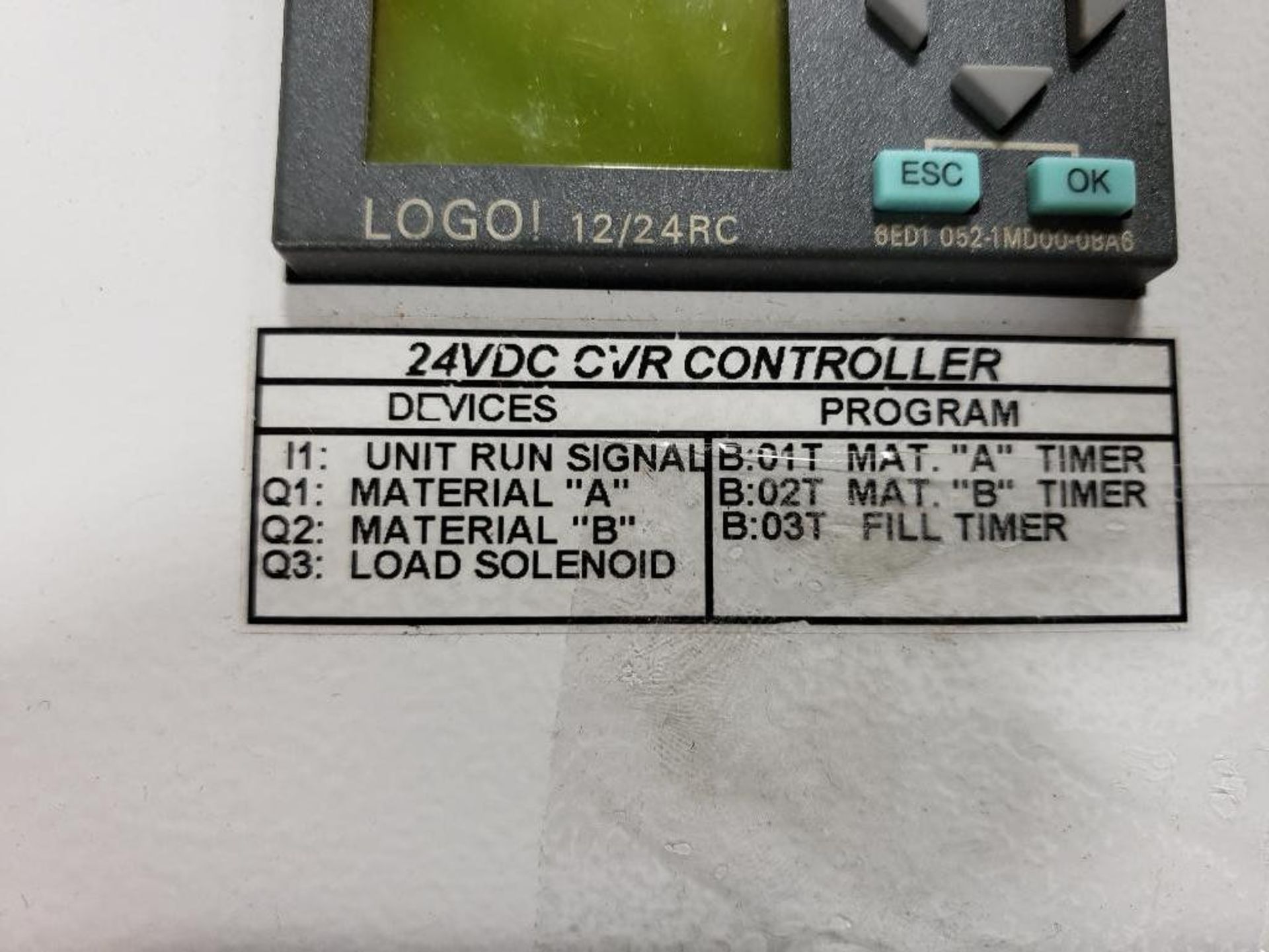 Wittmann 24VDC OVR controller. Siemens 8ED1 052-1MD00-0BA6. - Image 3 of 6