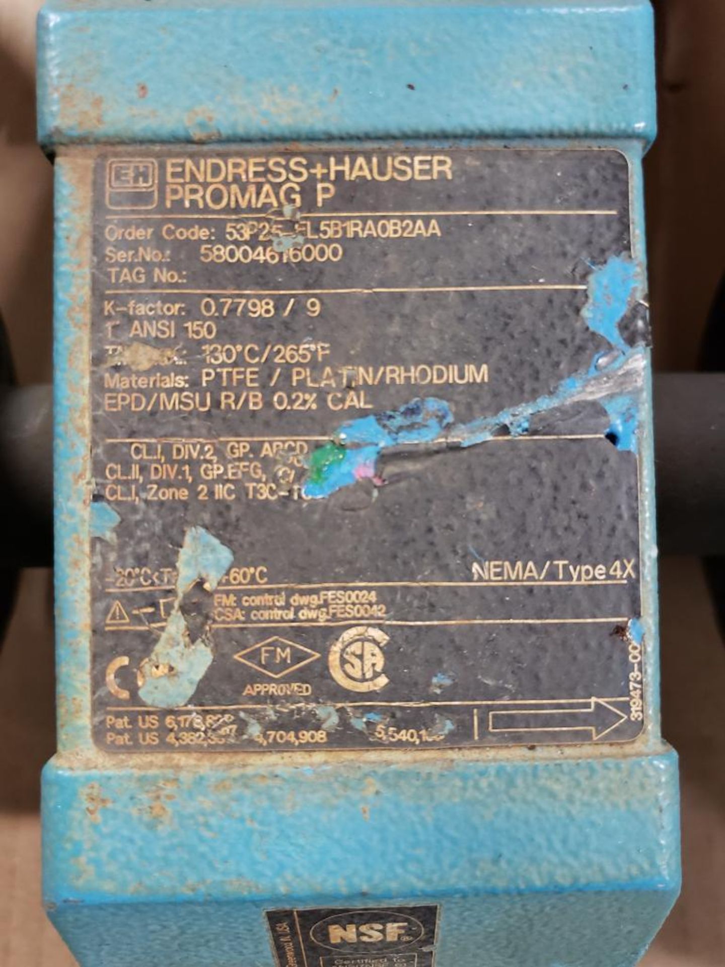 Endress + Hauser PROMAG P 53P25-FL5B1RA0B2AA electromagnetic flowmeter. - Image 2 of 5
